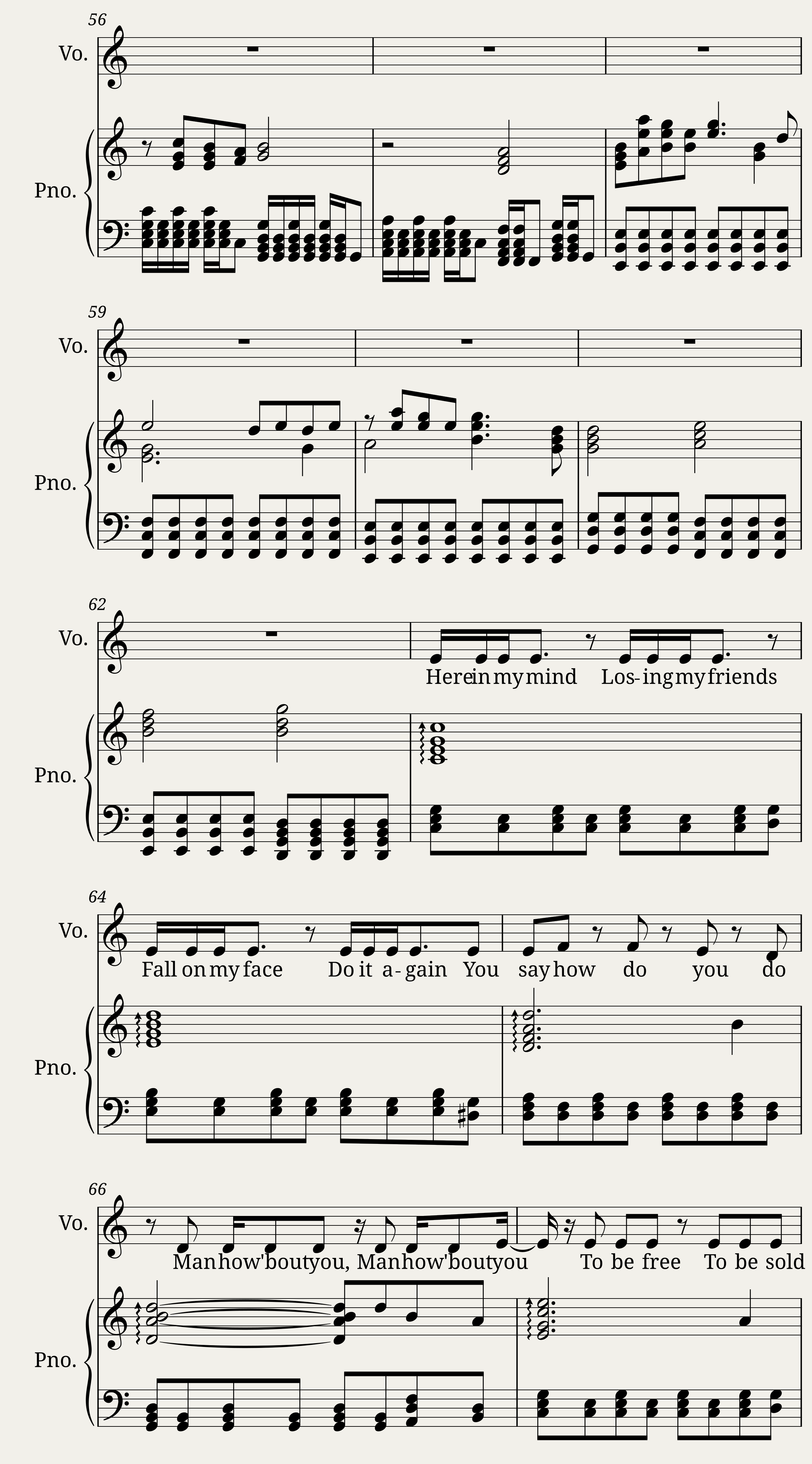Telescope (Cage the Elephant) for Piano/Vocal — 5/6