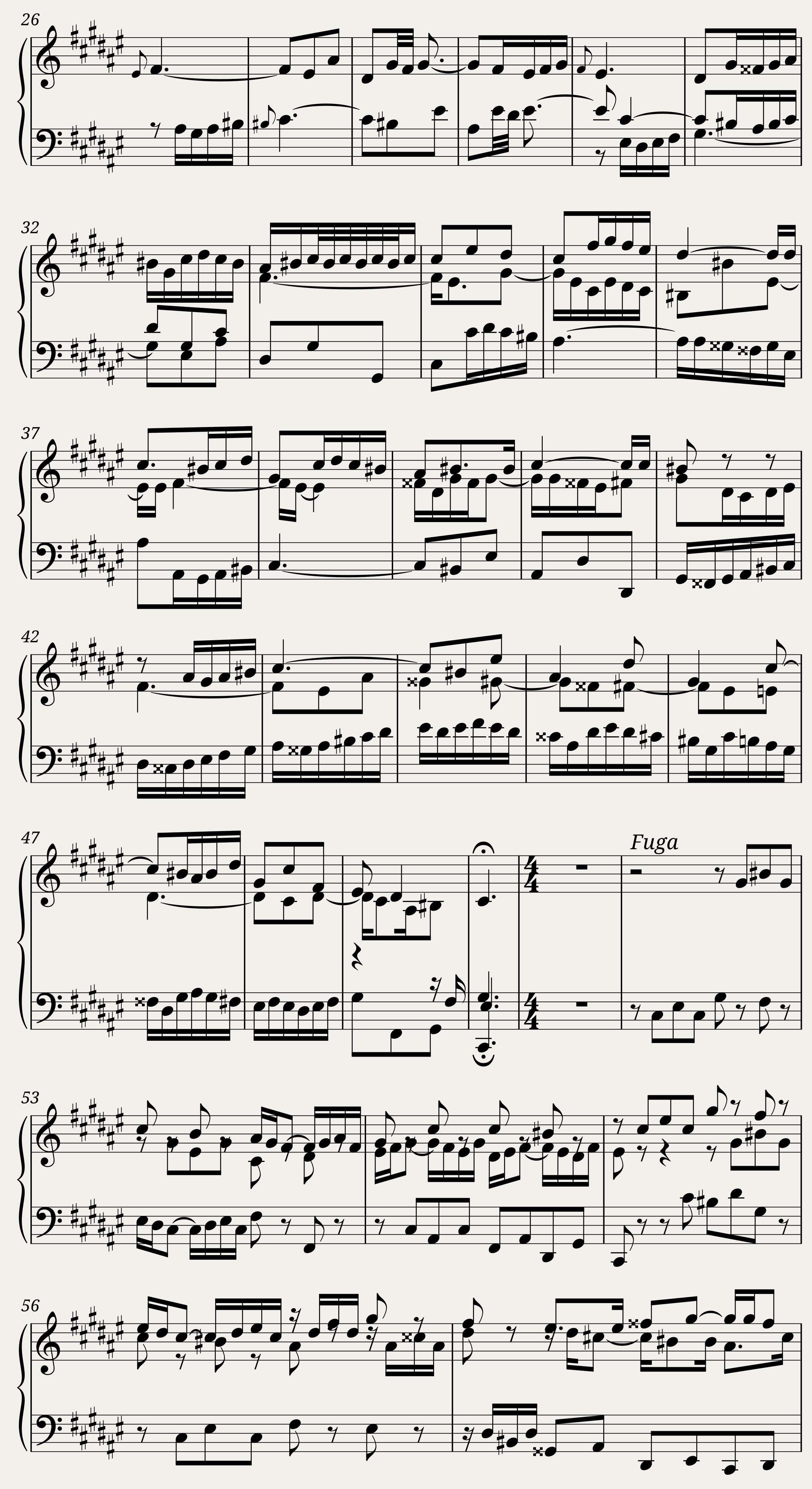 BWV 867: The Well-tempered Clavier Book I - XXII (A = 415 Hz) — 3/5