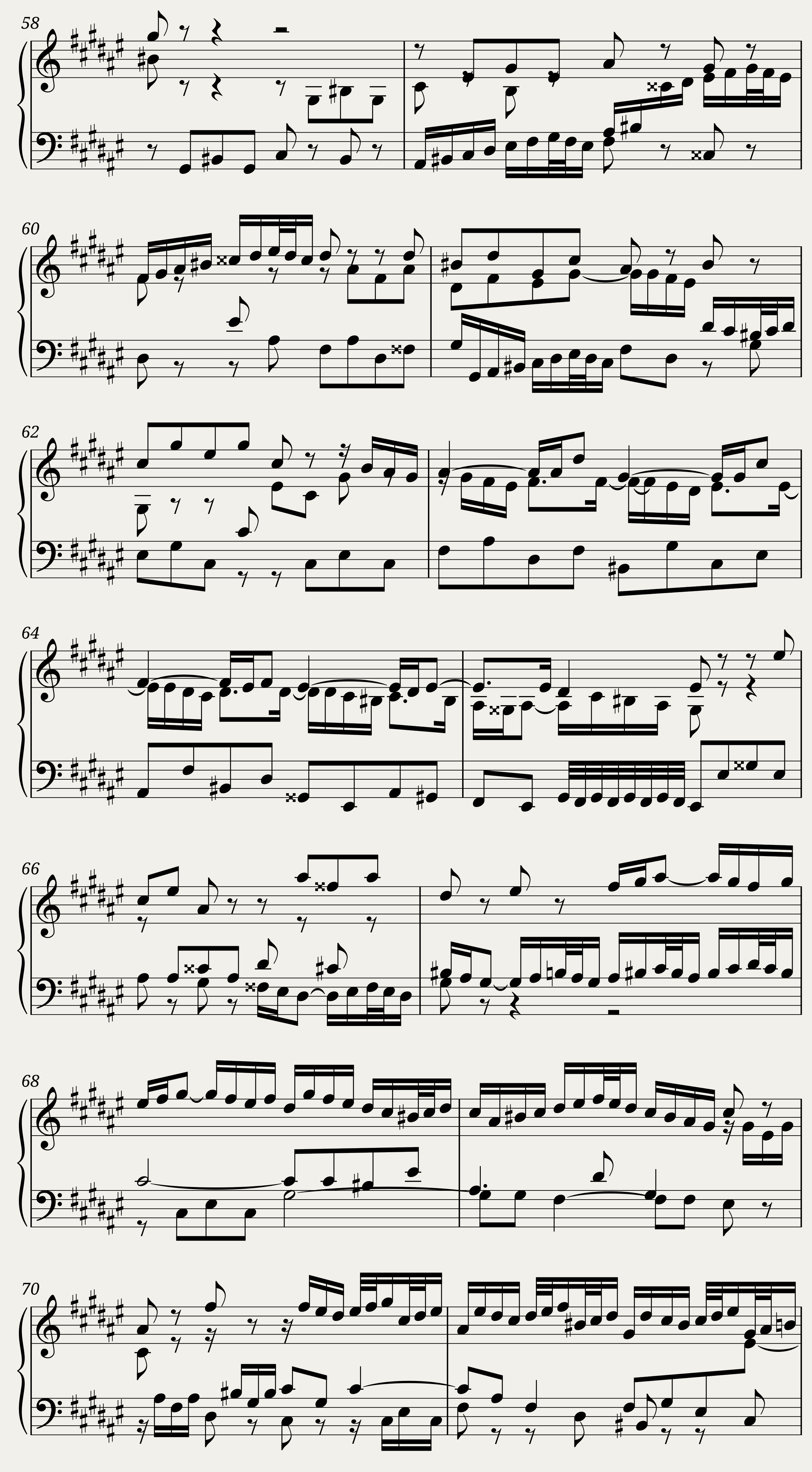 BWV 867: The Well-tempered Clavier Book I - XXII (A = 415 Hz) — 4/5