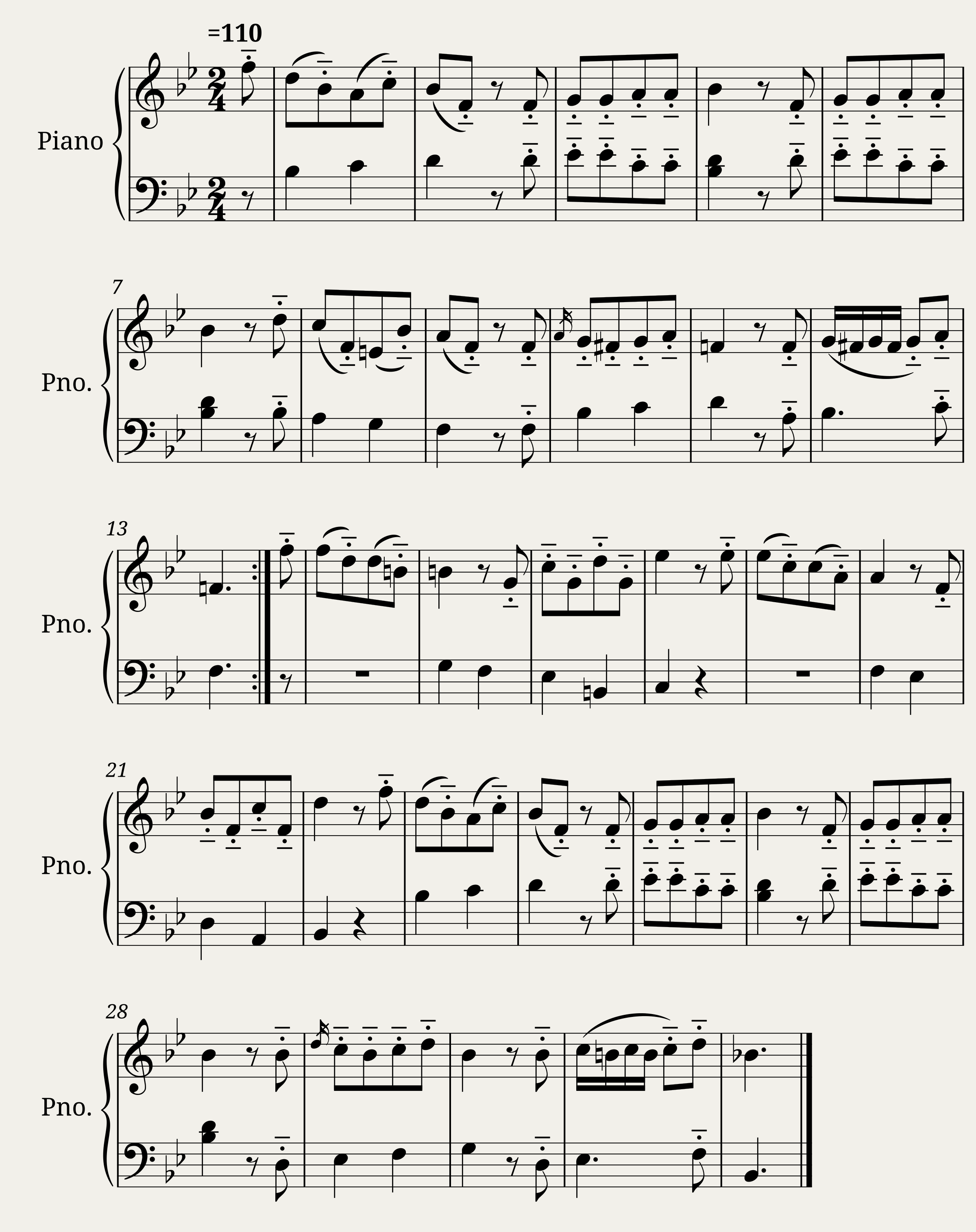MENUETT No. 1 mit TRIO