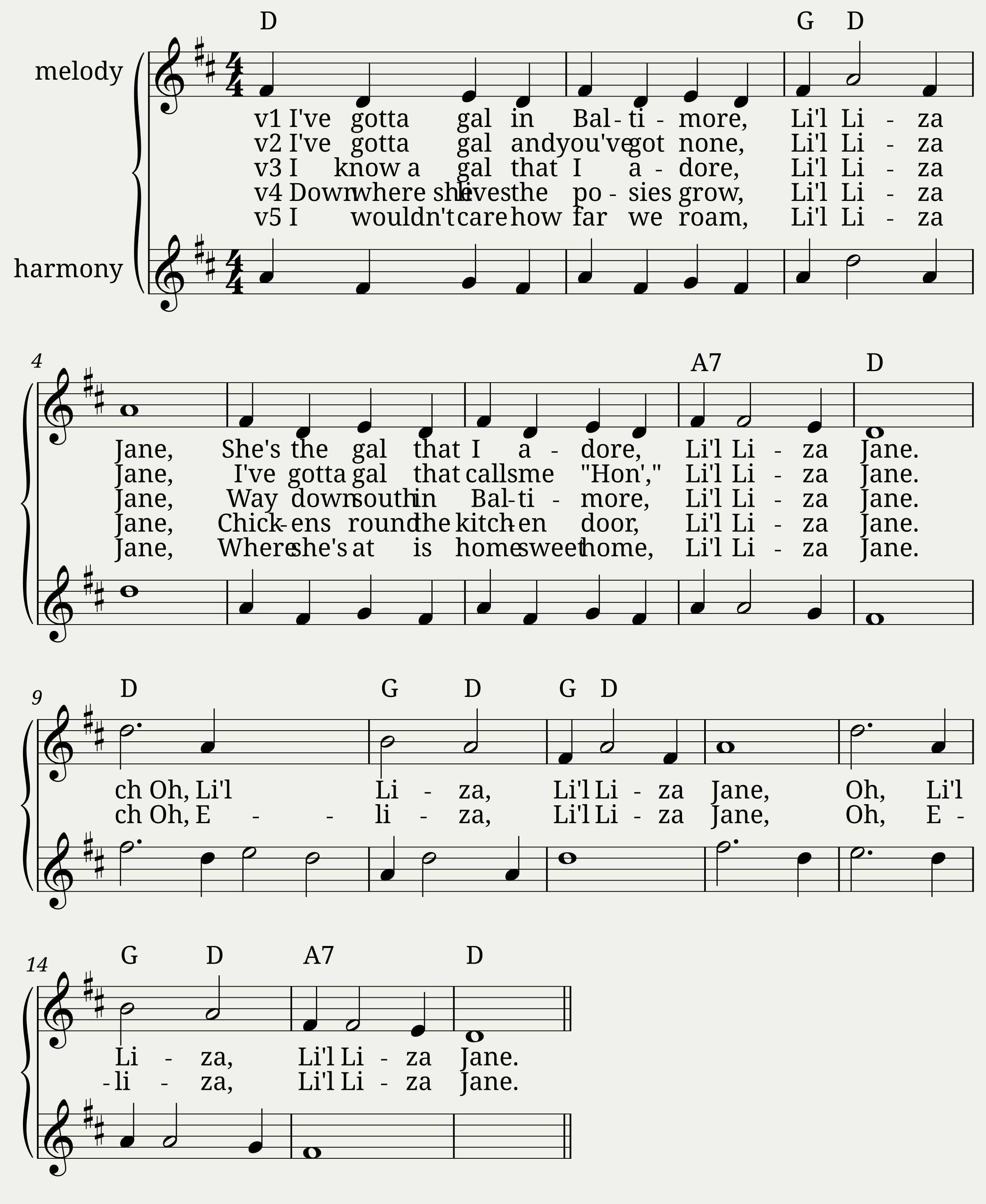 Traditional music - Little Liza Jane