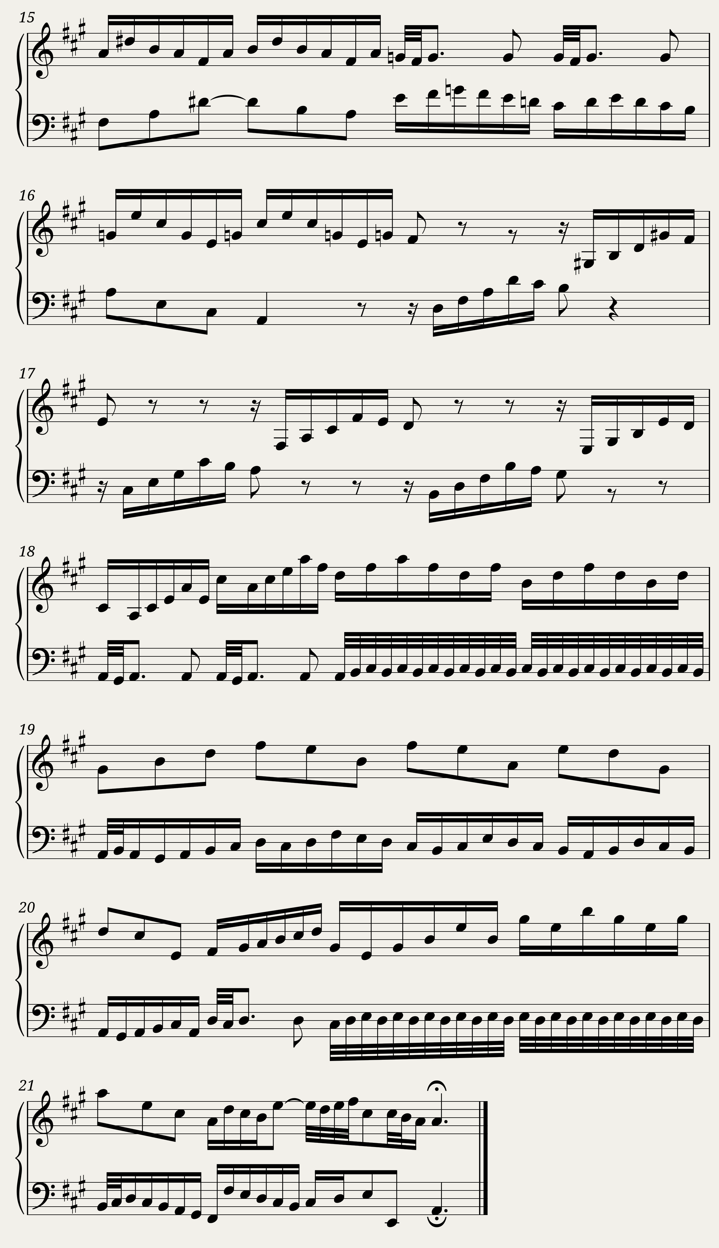 BWV 783: Invention XII (A = 415 Hz) - Harpsichord sound — 3/3