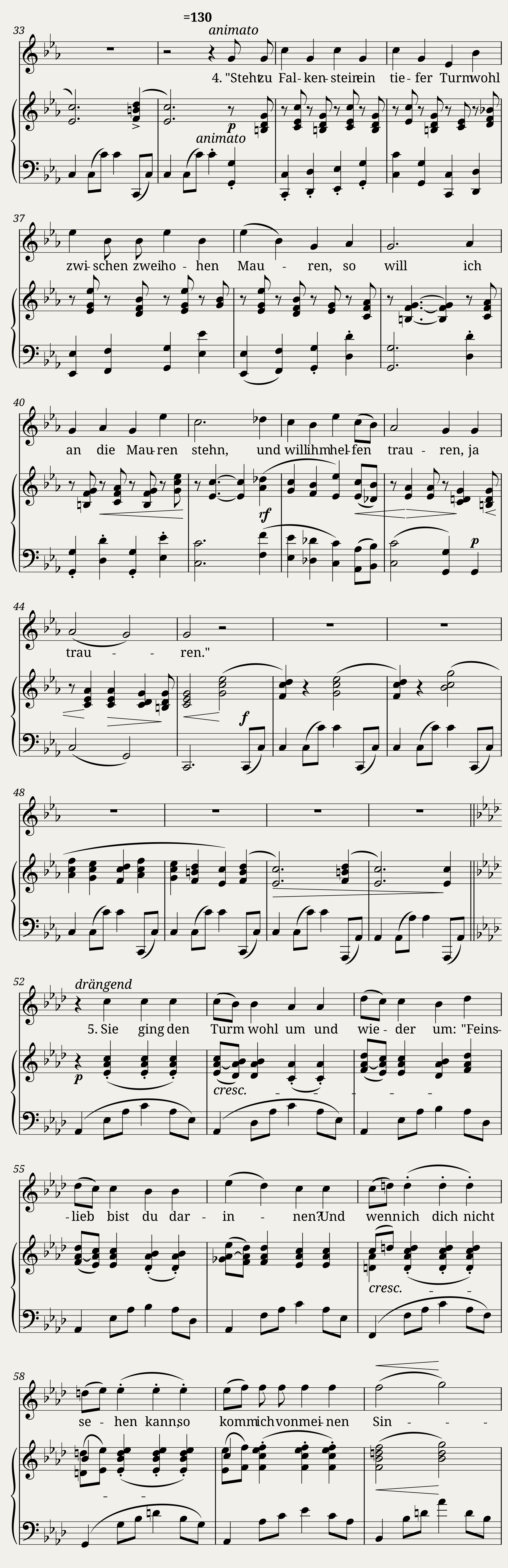 Brahms Johannes - 4 Songs Op.43 No.4 - Das Lied vom Herrn von Falkenstein — 2/4
