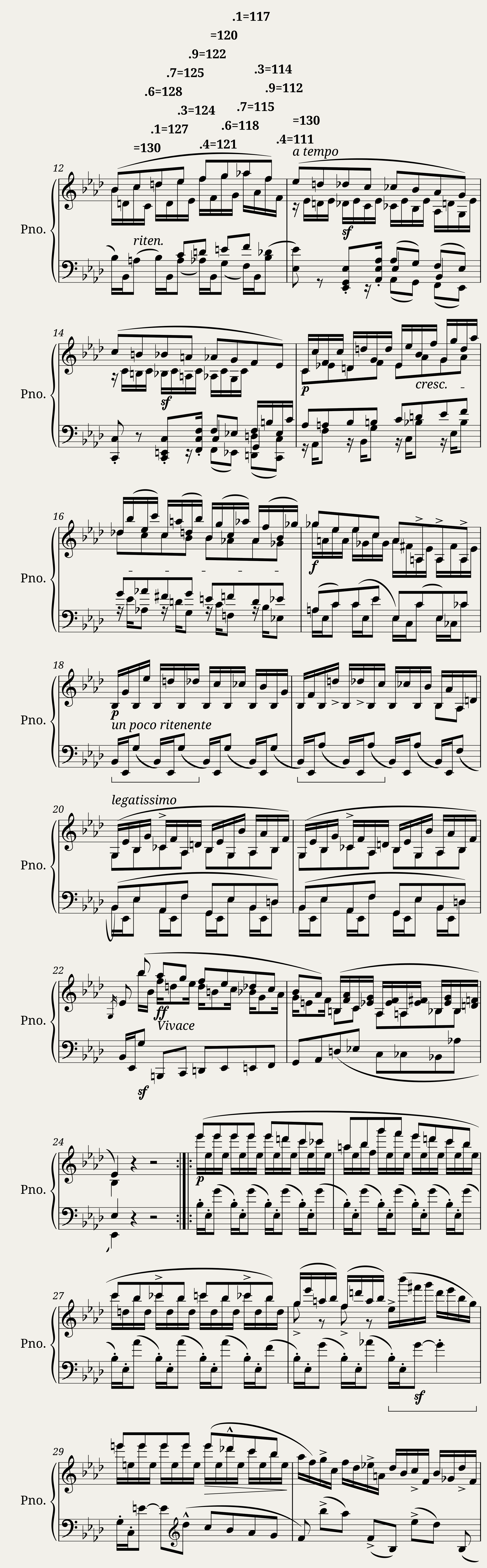 Concert Étude after Paganini's 12th Caprice - R. Schumann Op. 10 No. 1 — 2/5