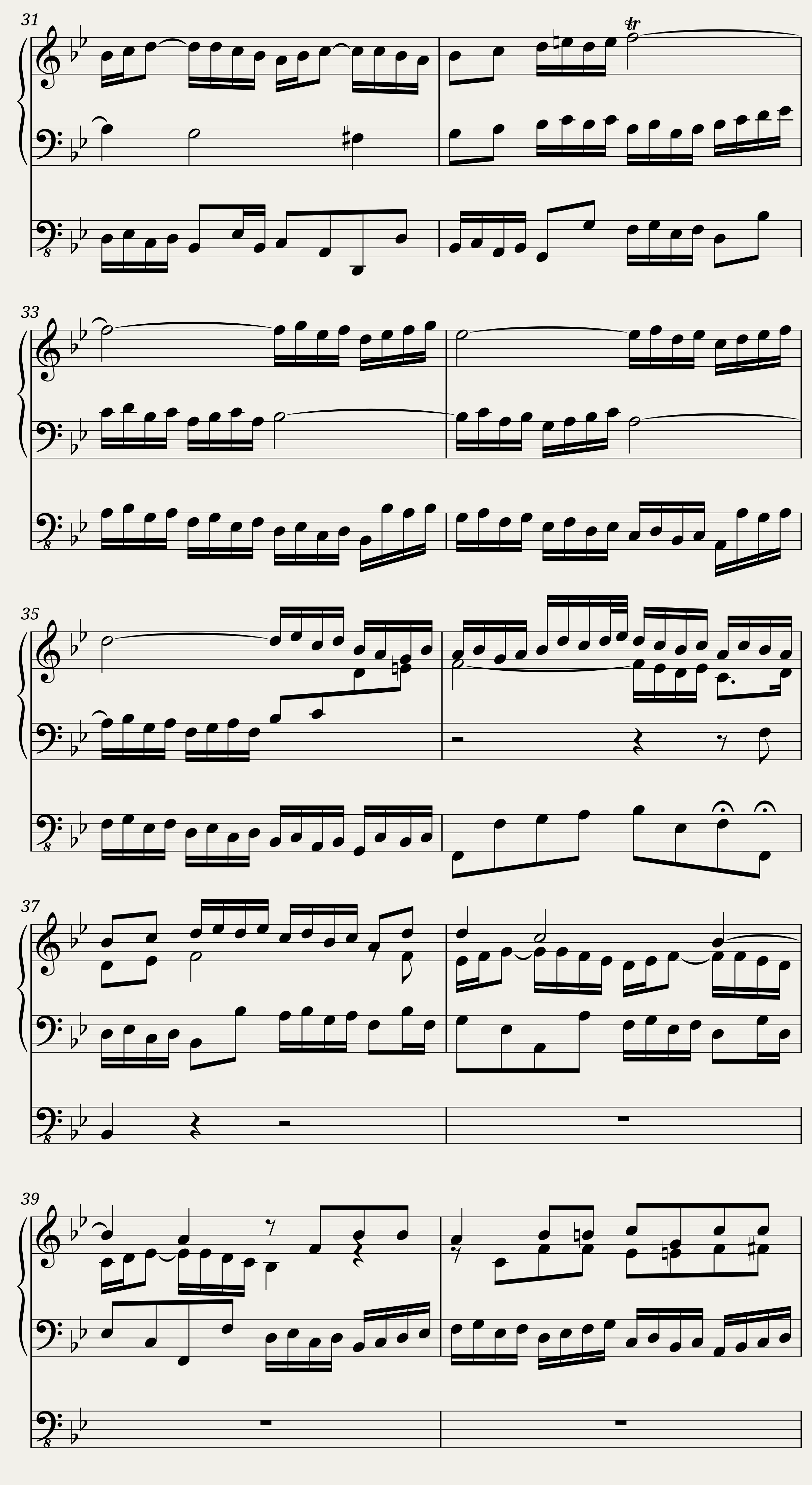 Fugue in G Minor 'The Great BWV 542 2 - Johann Sebastian Bach — 3/8