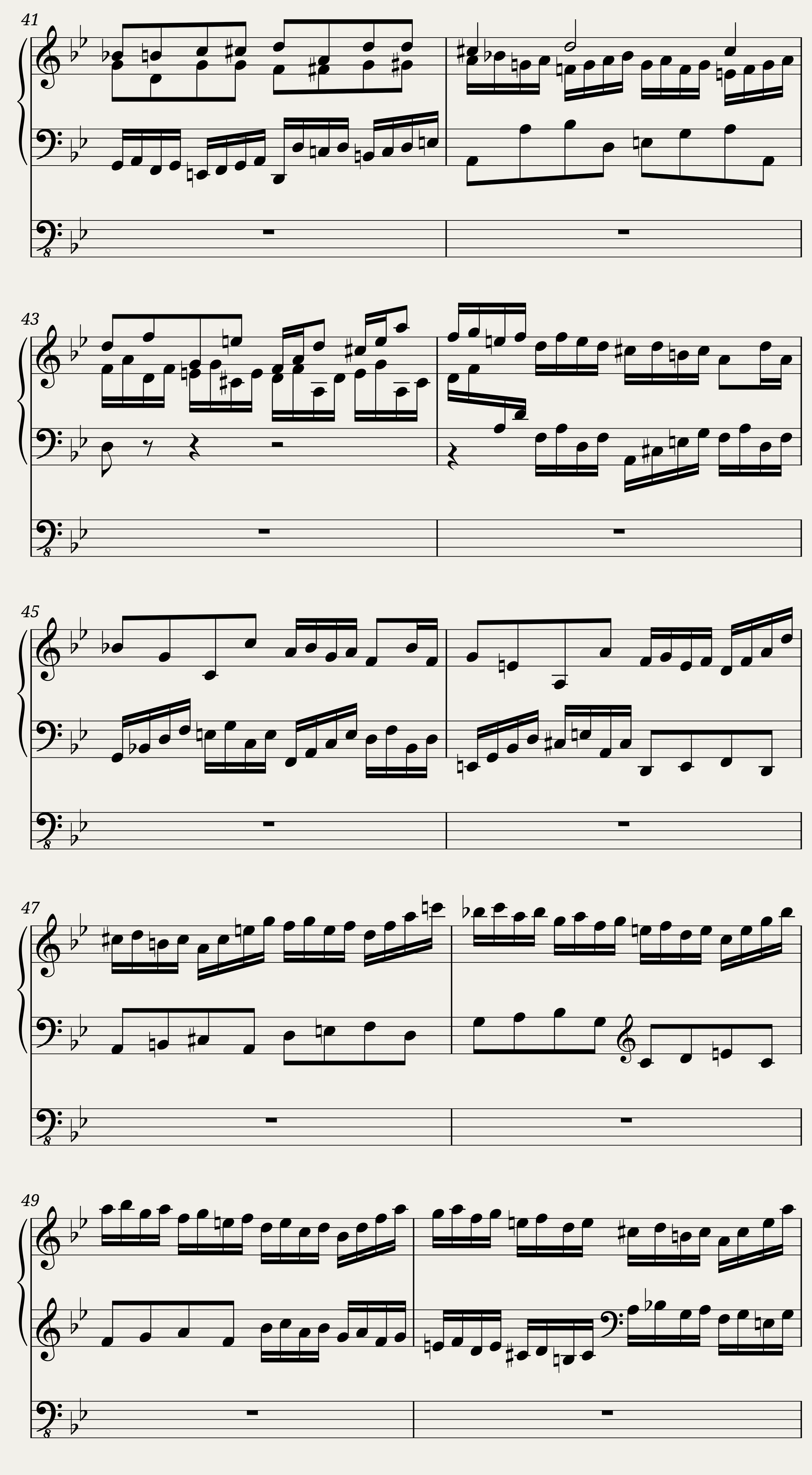 Fugue in G Minor 'The Great BWV 542 2 - Johann Sebastian Bach — 4/8