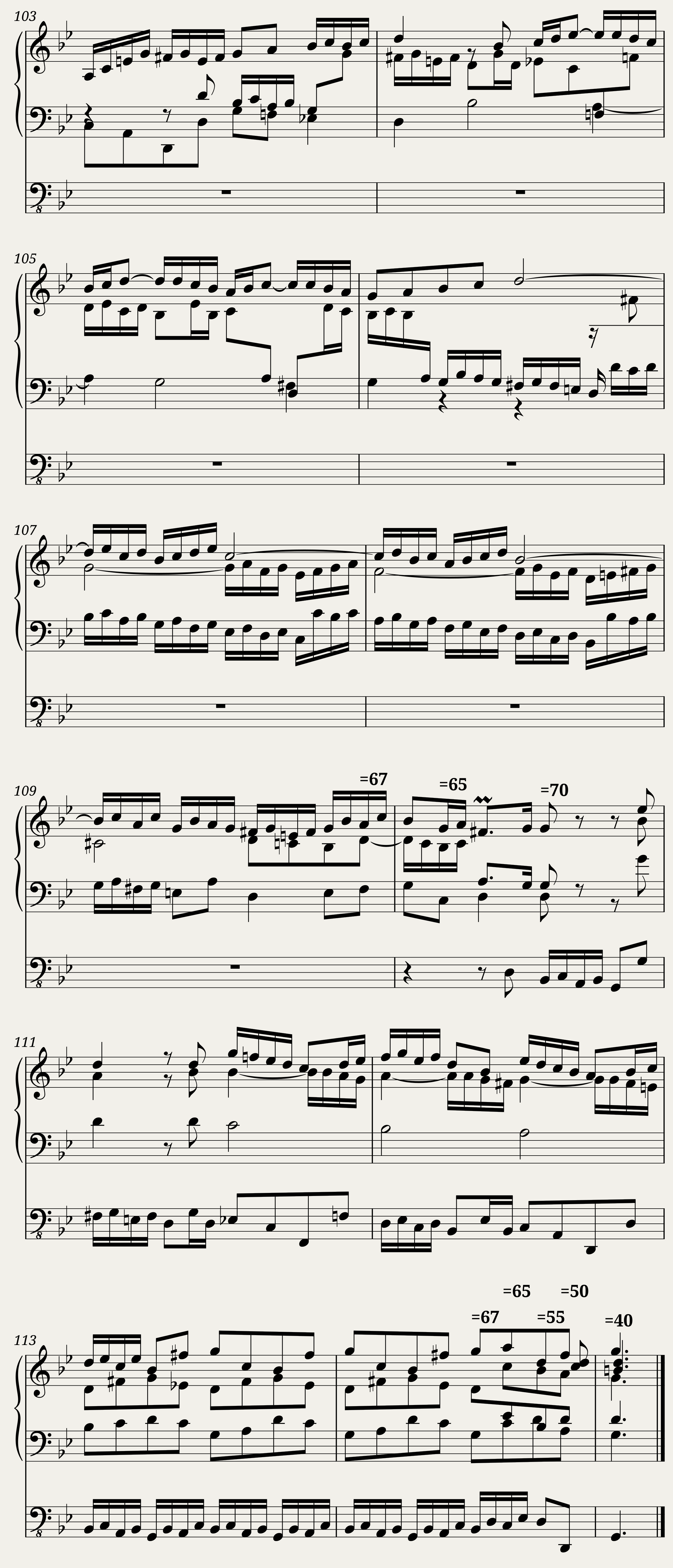 Fugue in G Minor 'The Great BWV 542 2 - Johann Sebastian Bach — 8/8