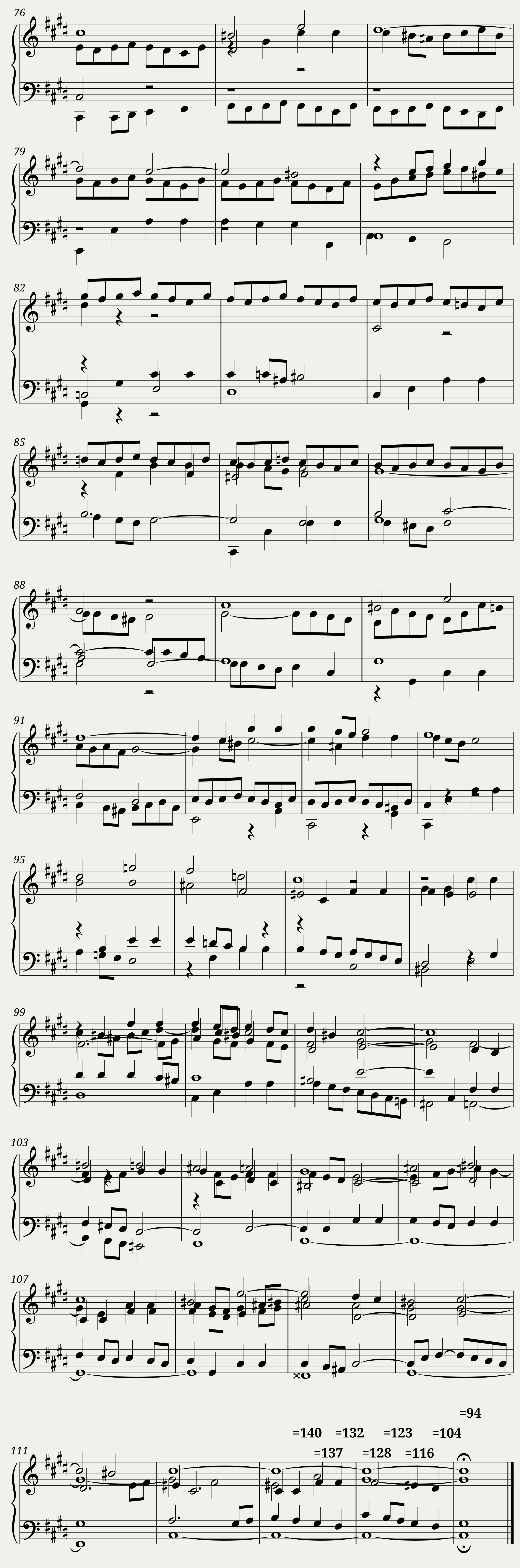 BWV 849 The Well-Tempered Clavier Part I Fuga IV — 4/4