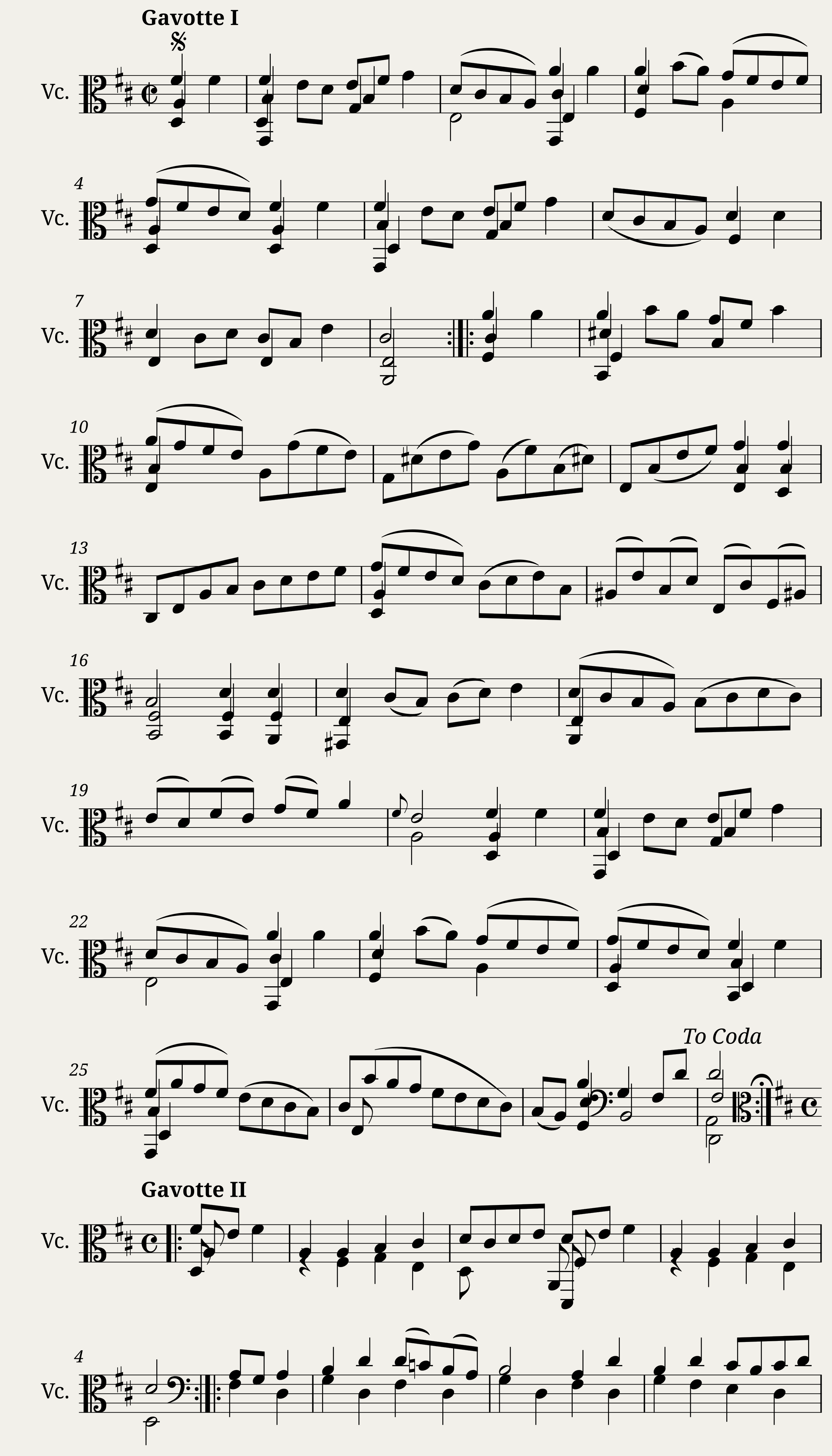 Bach - 6 Cello Suites - No. 6 in D major BWV 1012 — 10/12