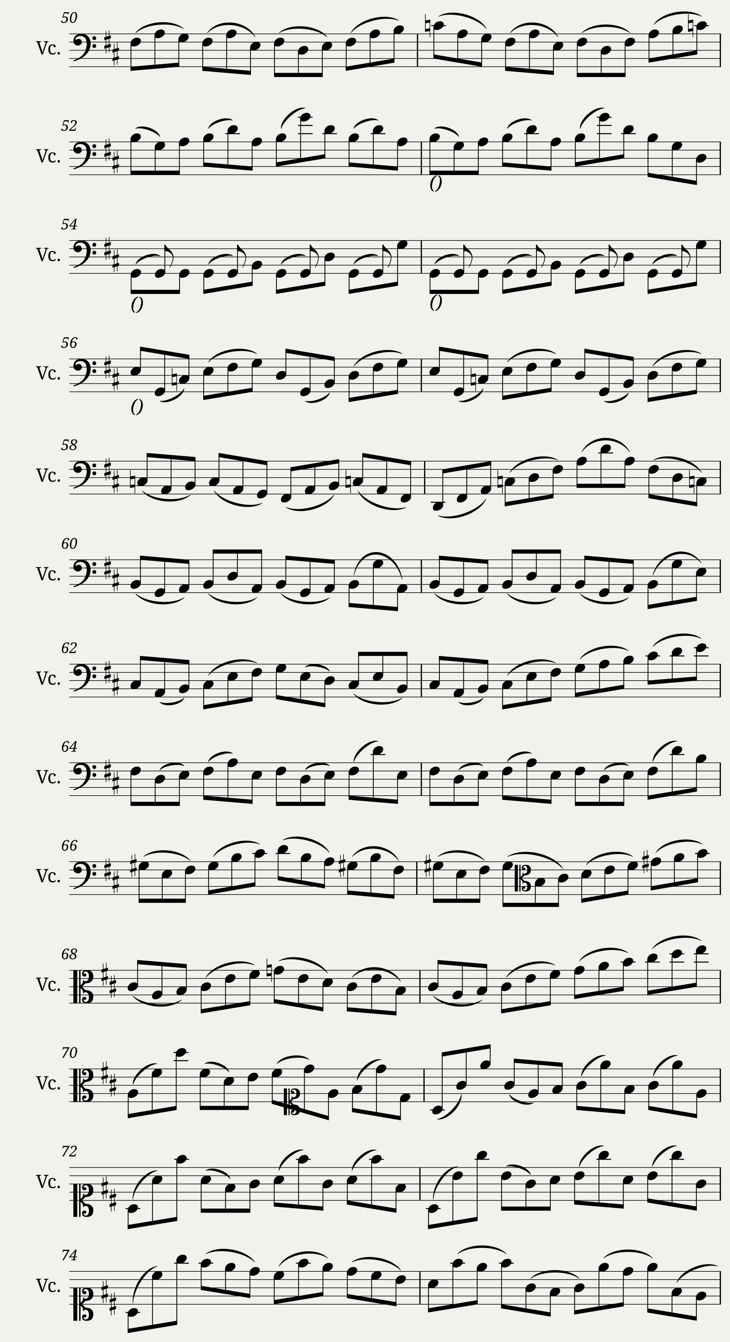 Bach - 6 Cello Suites - No. 6 in D major BWV 1012 — 3/12