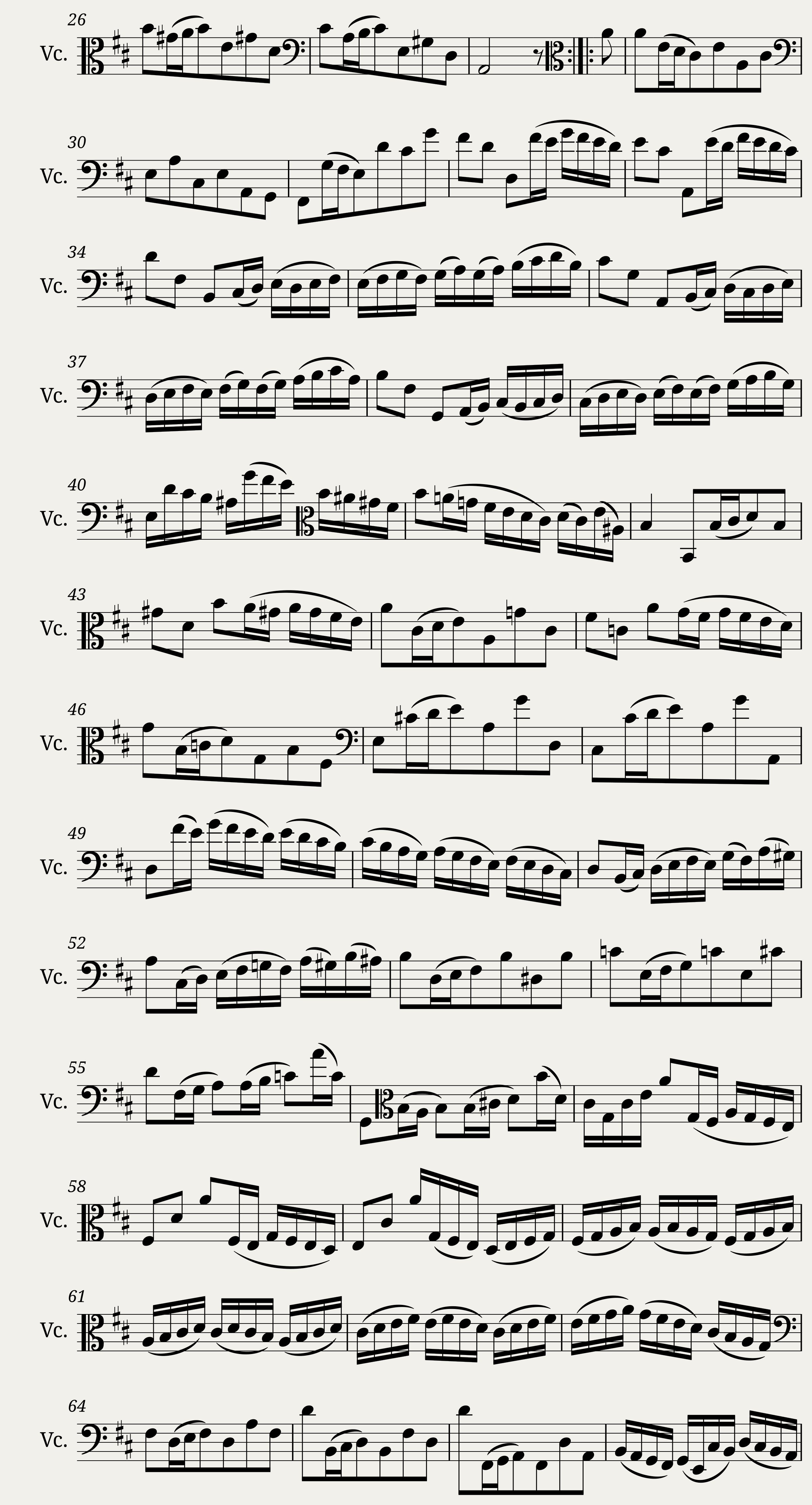 Bach - 6 Cello Suites - No. 6 in D major BWV 1012 — 8/12
