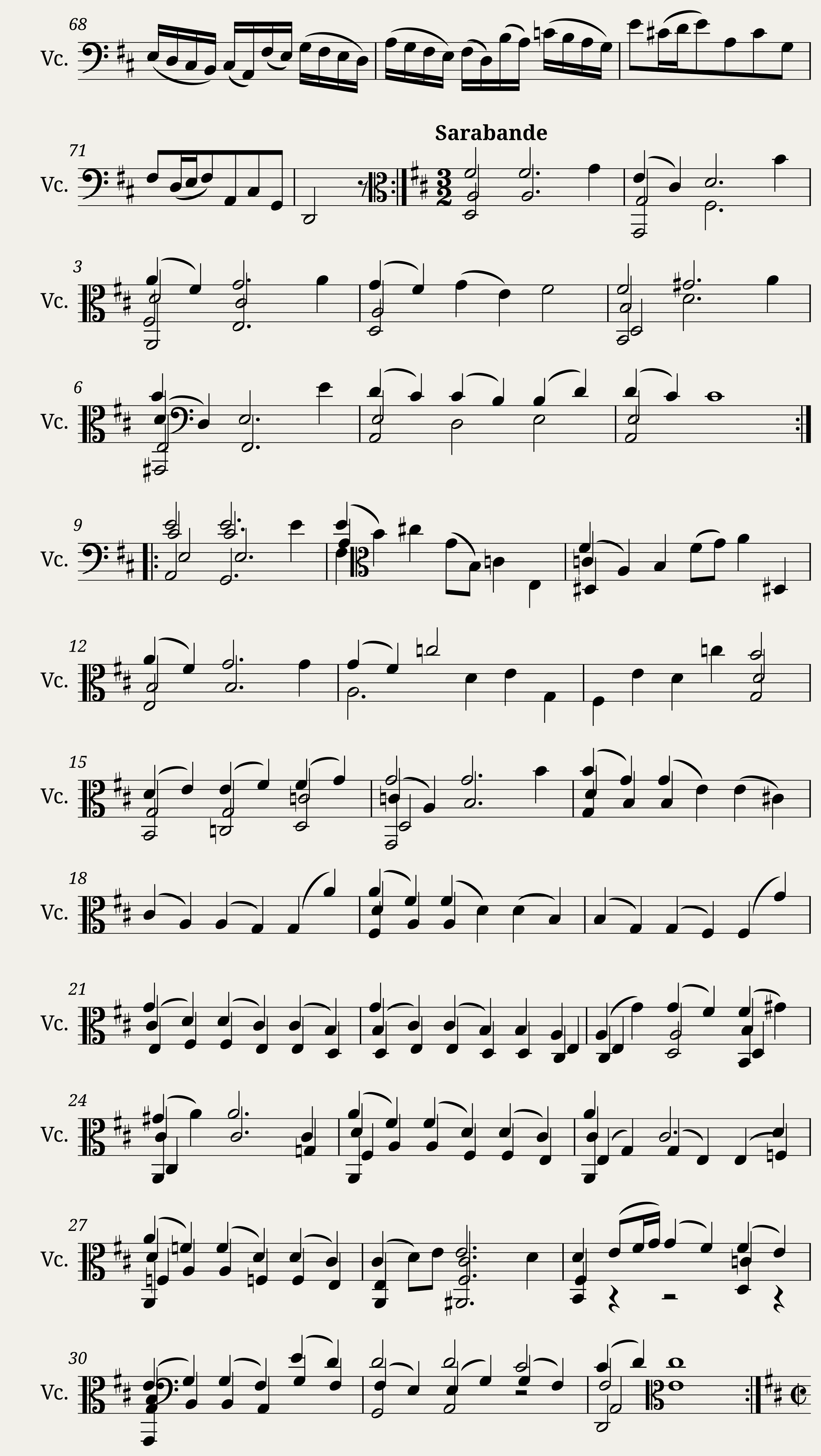 Bach - 6 Cello Suites - No. 6 in D major BWV 1012 — 9/12