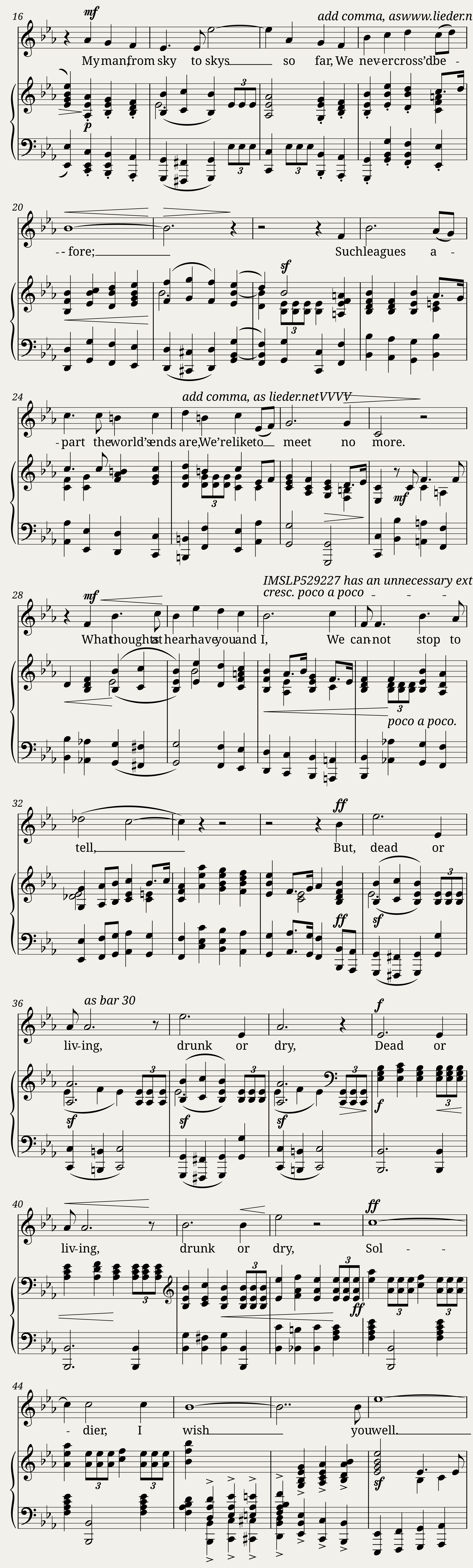 Somervell Arthur - A Shropshire Lad No.5 - The Street sounds to the Soldiers Tread — 2/3
