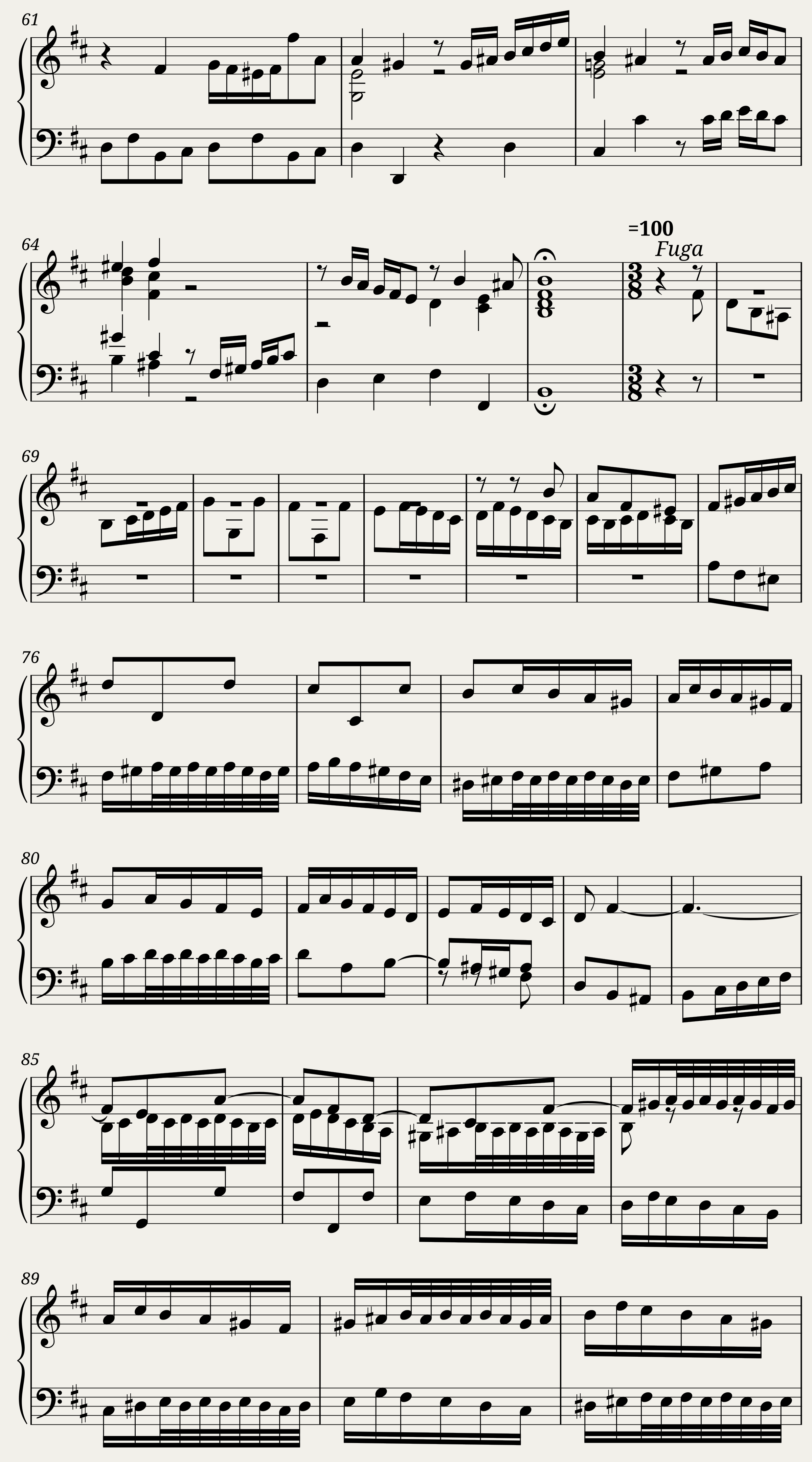 BWV 893: The Well-tempered Clavier Book II - XXIV (A = 415 Hz) — 4/6