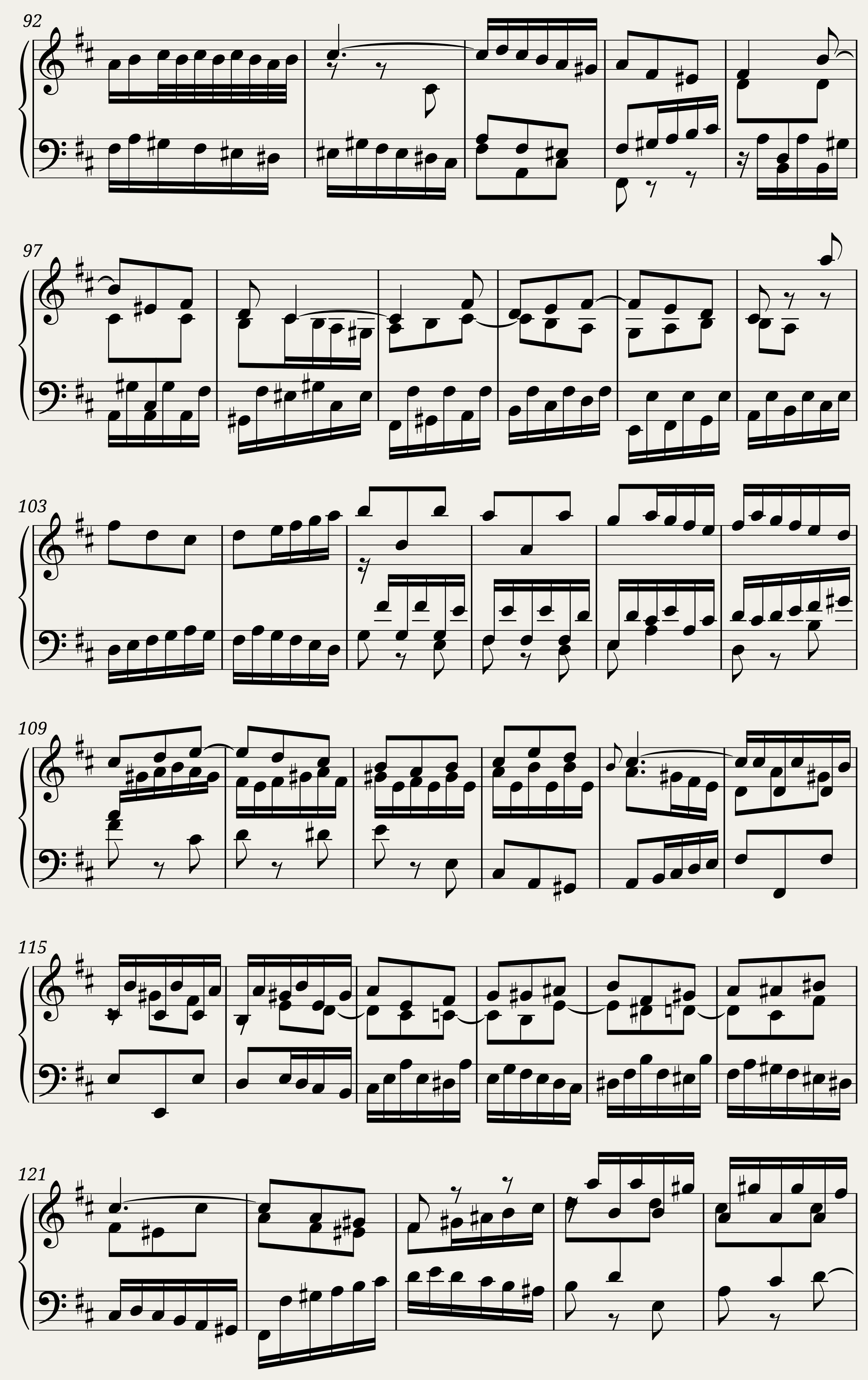 BWV 893: The Well-tempered Clavier Book II - XXIV (A = 415 Hz) — 5/6