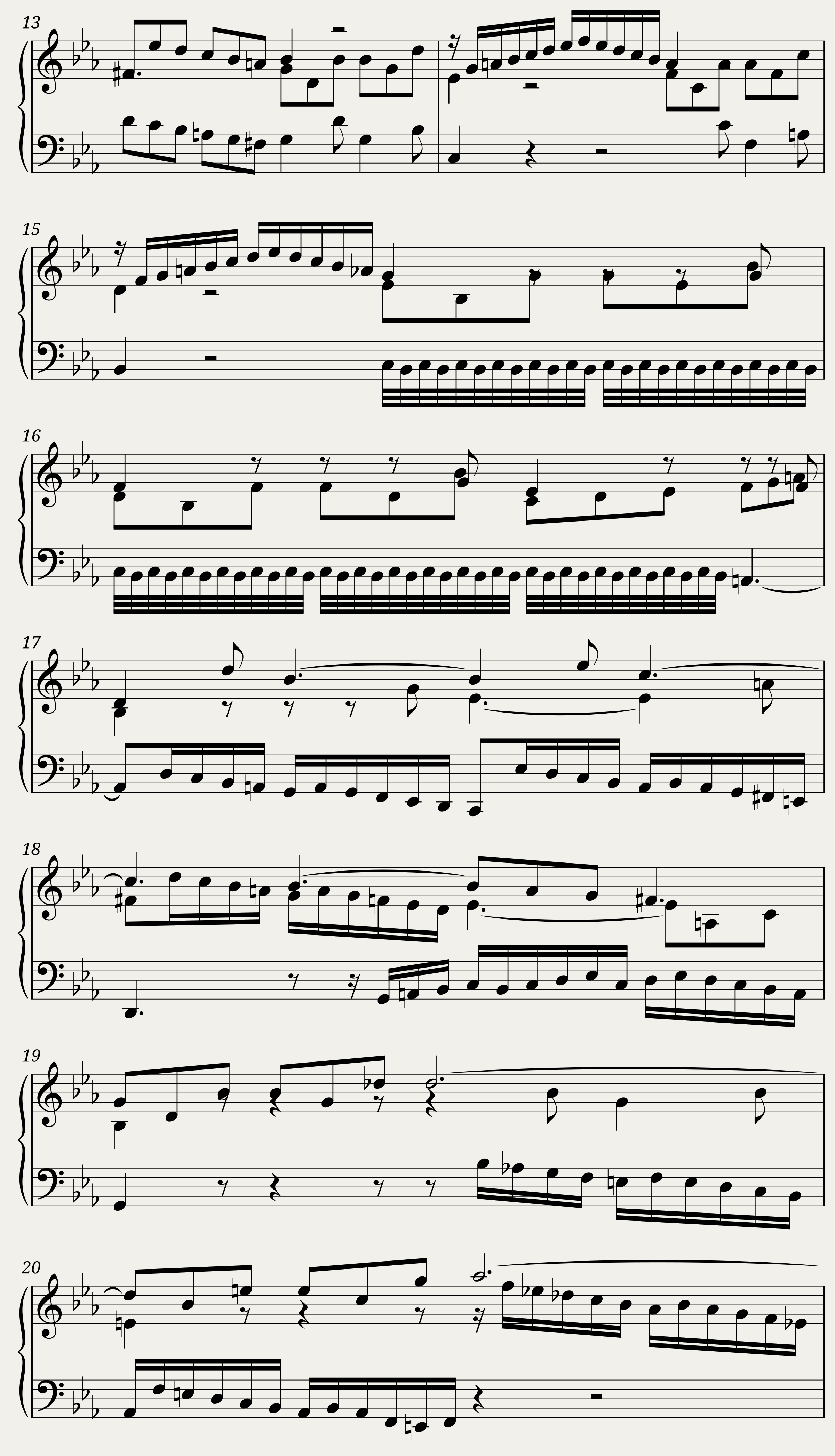 BWV 788: Sinfonia II (A = 415 Hz) — 2/3