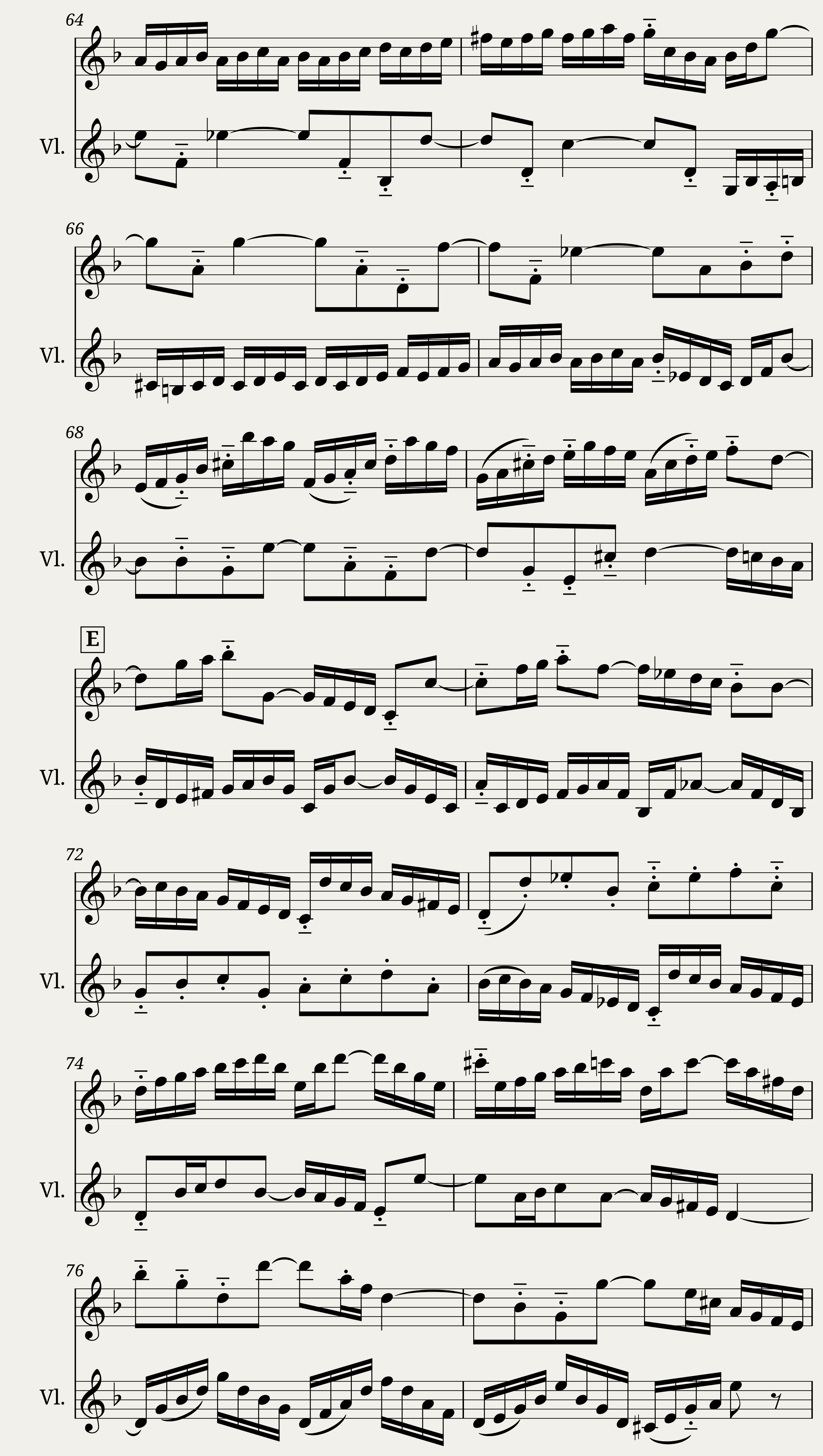 J S Bach Vivace from Concerto in D Minor BWV 1043 as Duett — 4/5