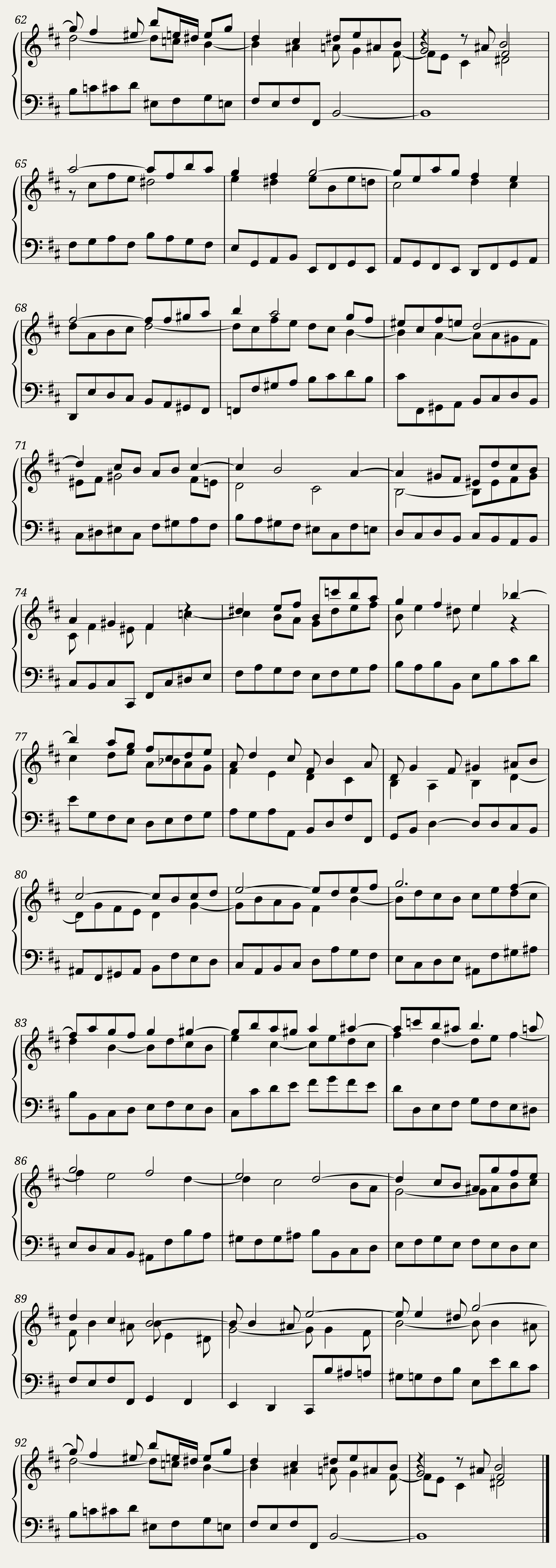 BWV 869 The Well-Tempered Clavier Part I Praeludium XXIV — 4/4