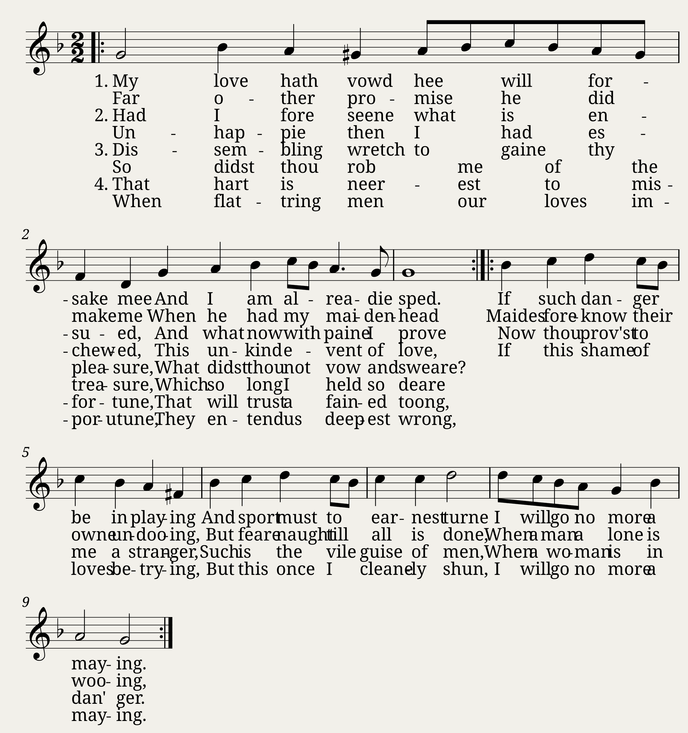 Thomas Campion - V. My love hath vowd hee will forsake mee