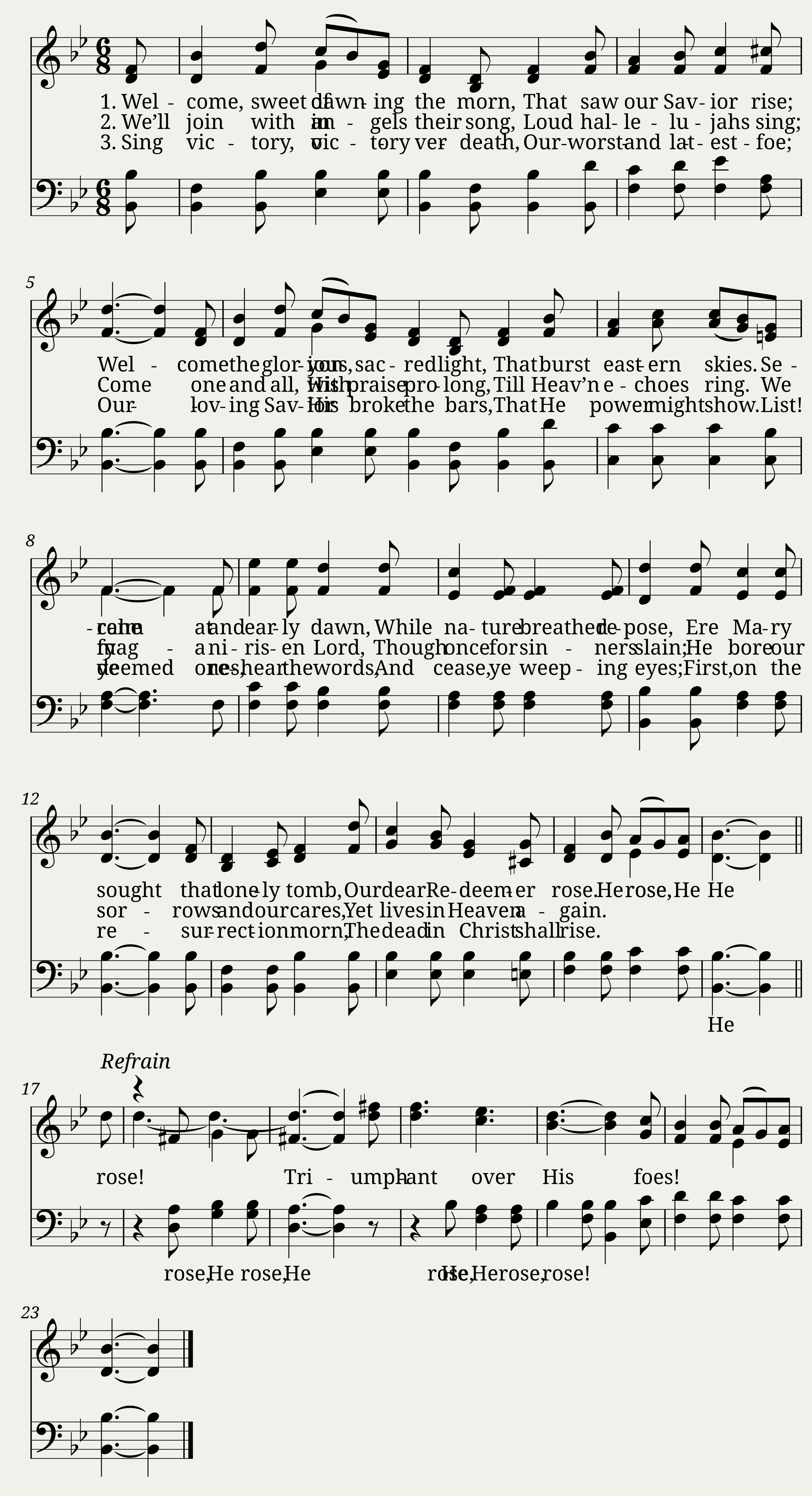 Welcome sweet dawning of the morn - Asa Hull