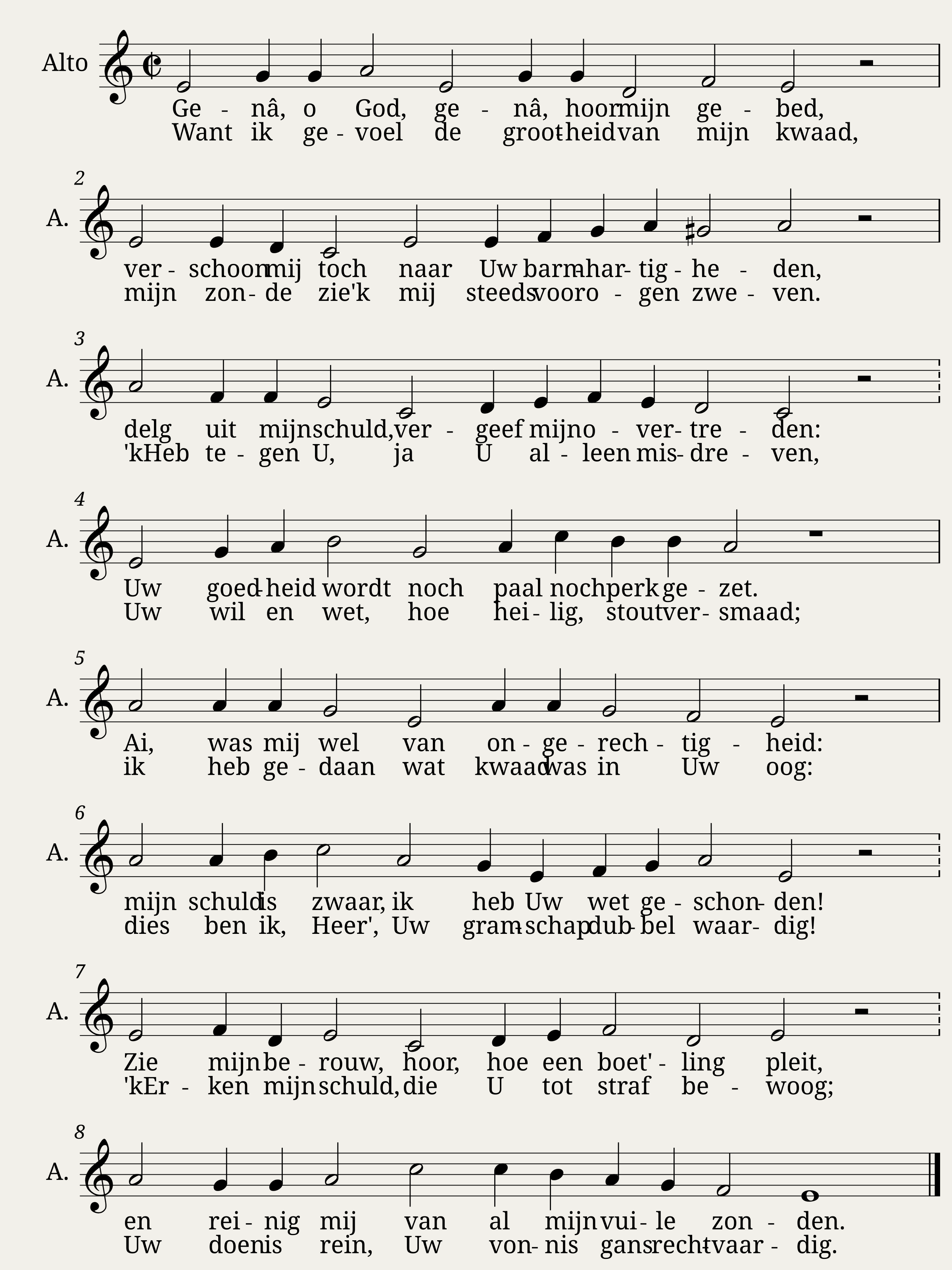Psalm 51 - Genâ o God genâ hoor mijn gebed