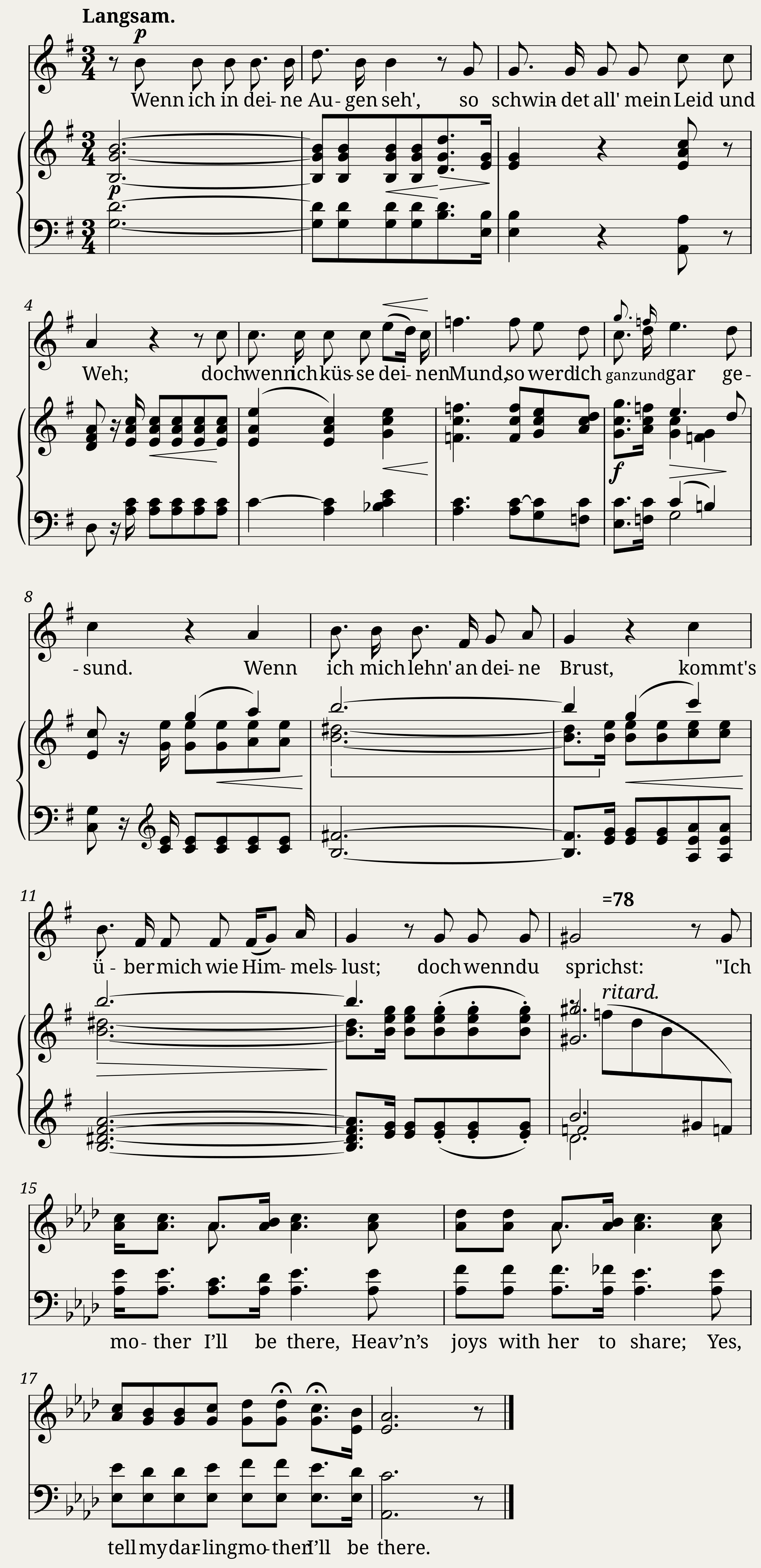 Schumann Robert - Dichterliebe Op.48 No.4 - Wenn ich in deine Augen seh