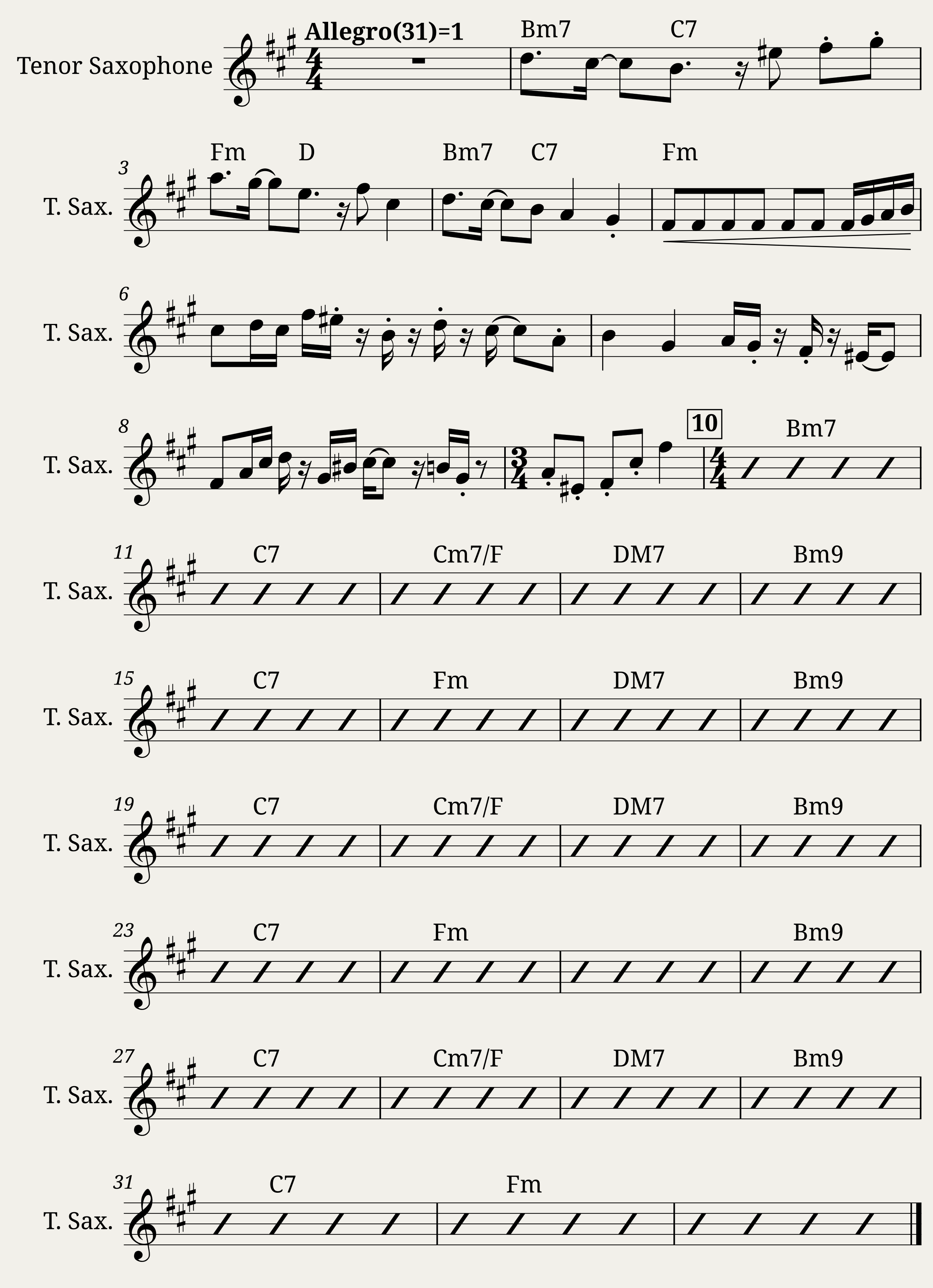 Chick's Pain for Tenor Saxophone