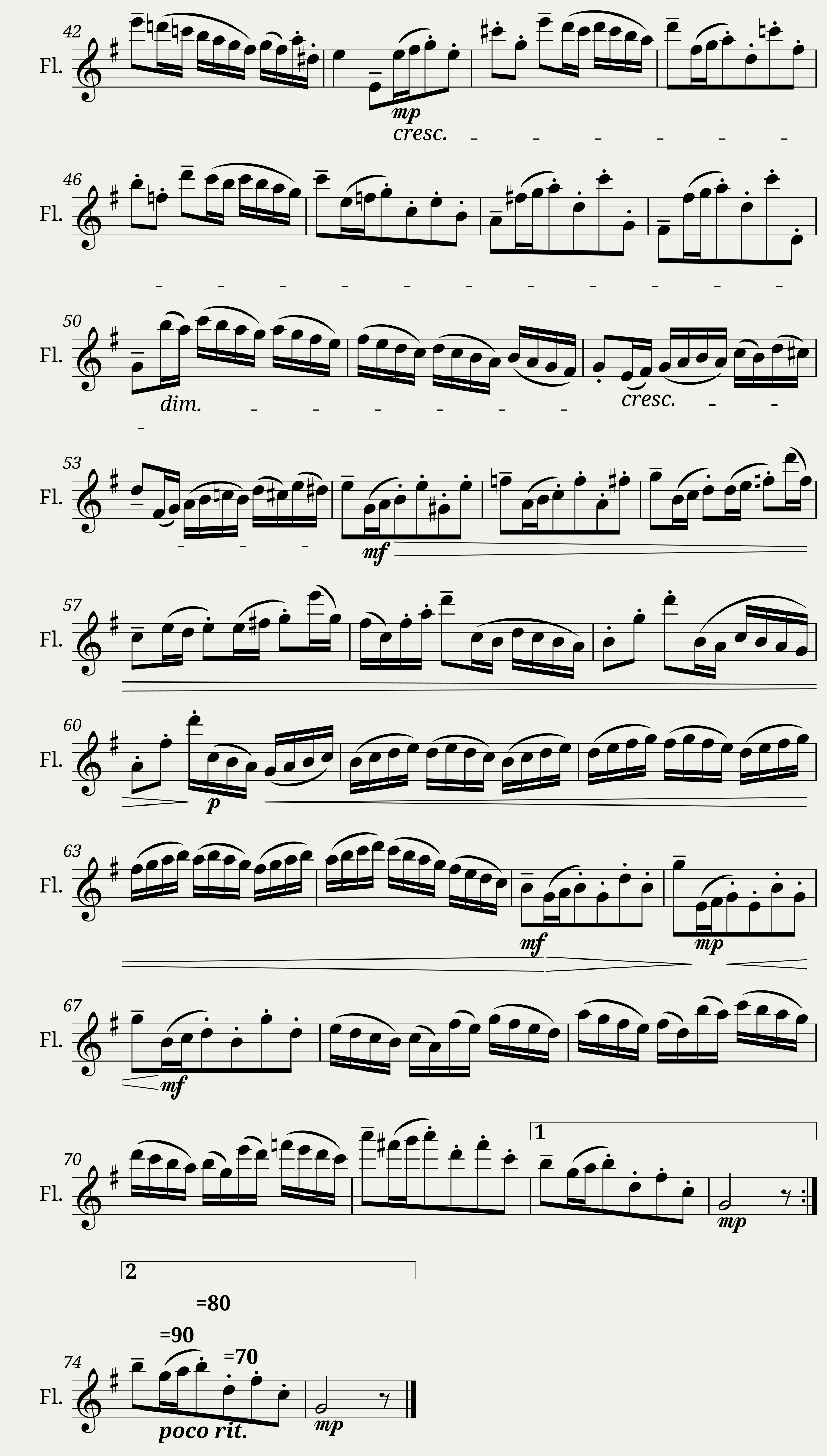 Bach for Solo Flute (V) - Courante from Suite No. VI (BWV 1012) — 2/2