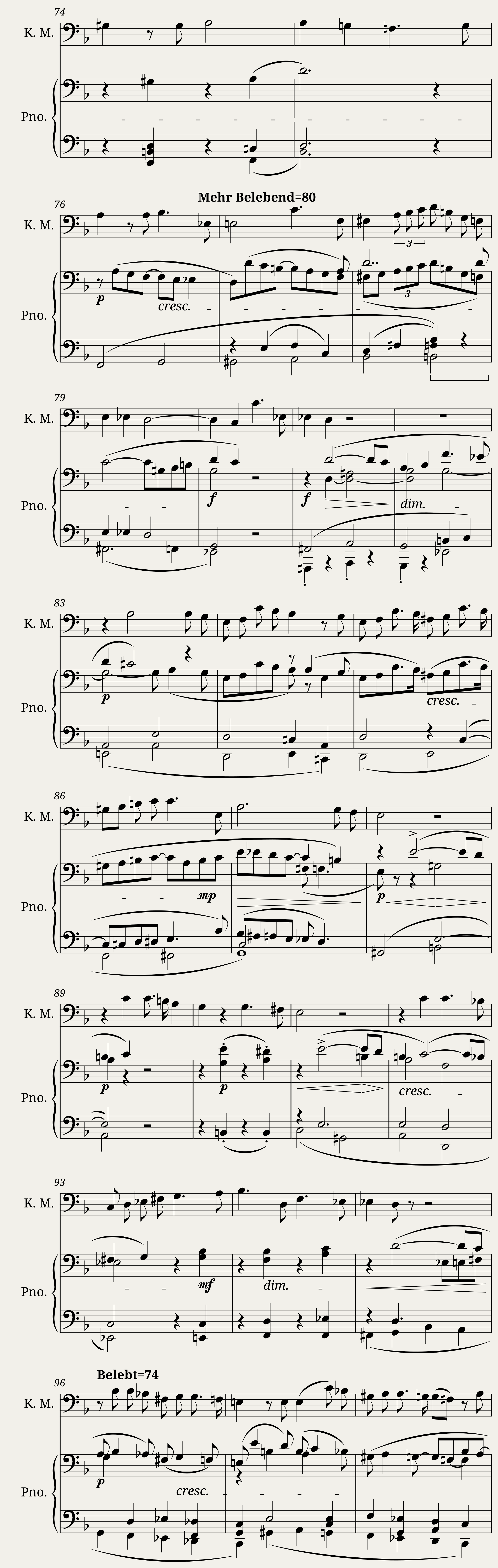 Wagner - Tristan und Isolde Act 2 King Mark's Aria (Vocal Score) — 4/6