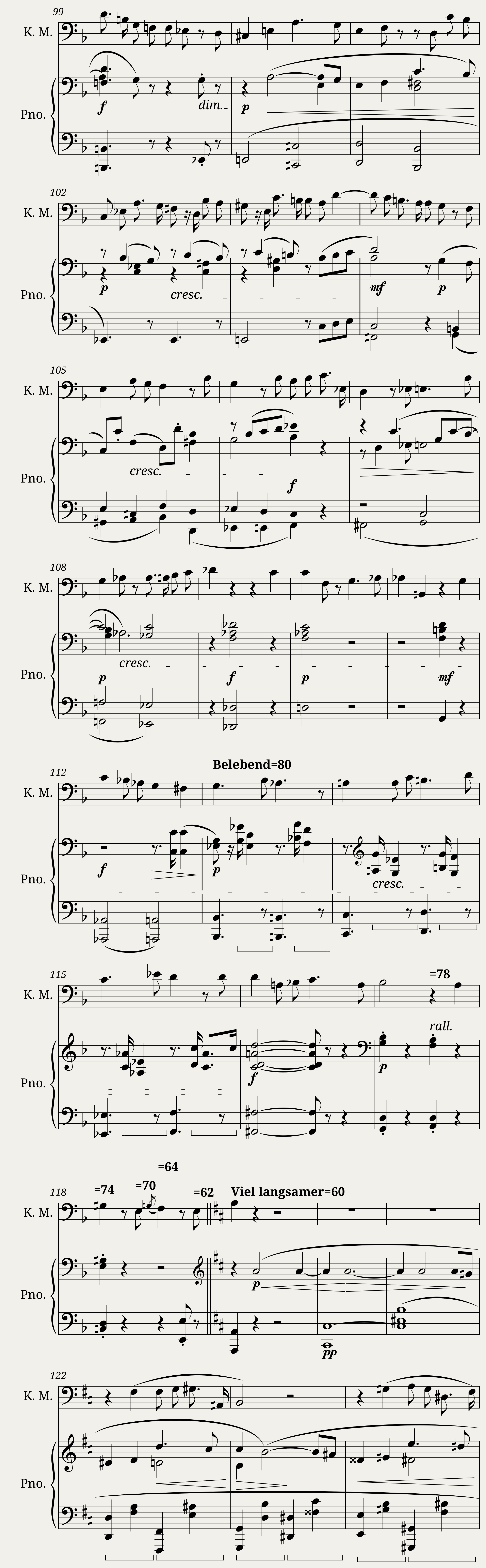 Wagner - Tristan und Isolde Act 2 King Mark's Aria (Vocal Score) — 5/6