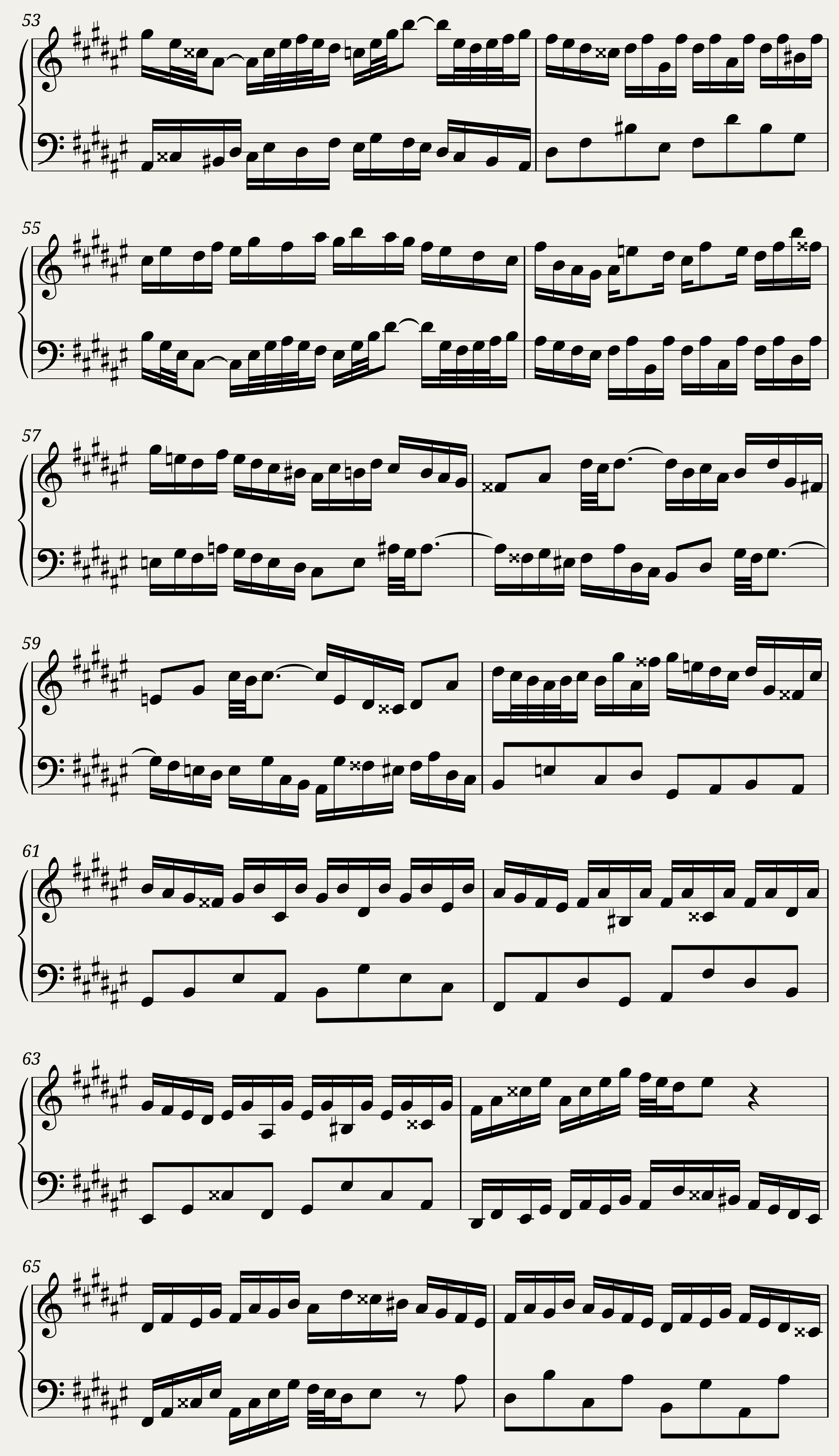 BWV 873: The Well-tempered Clavier Book II - IV (A = 415 Hz) - Harpsichord sound — 5/8