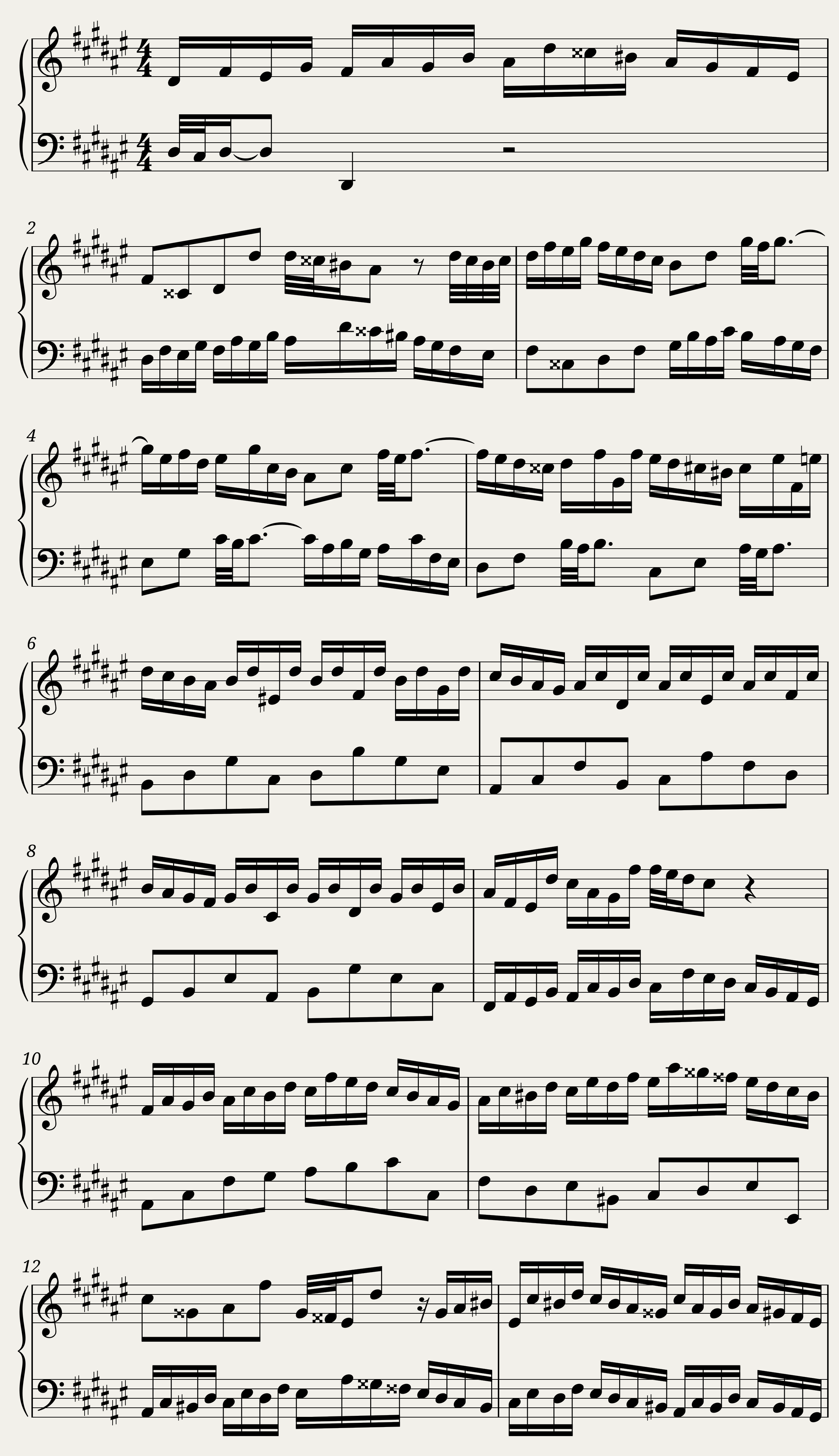 BWV 877 The Well-Tempered Clavier Part II Praeludium VIII — 1/5