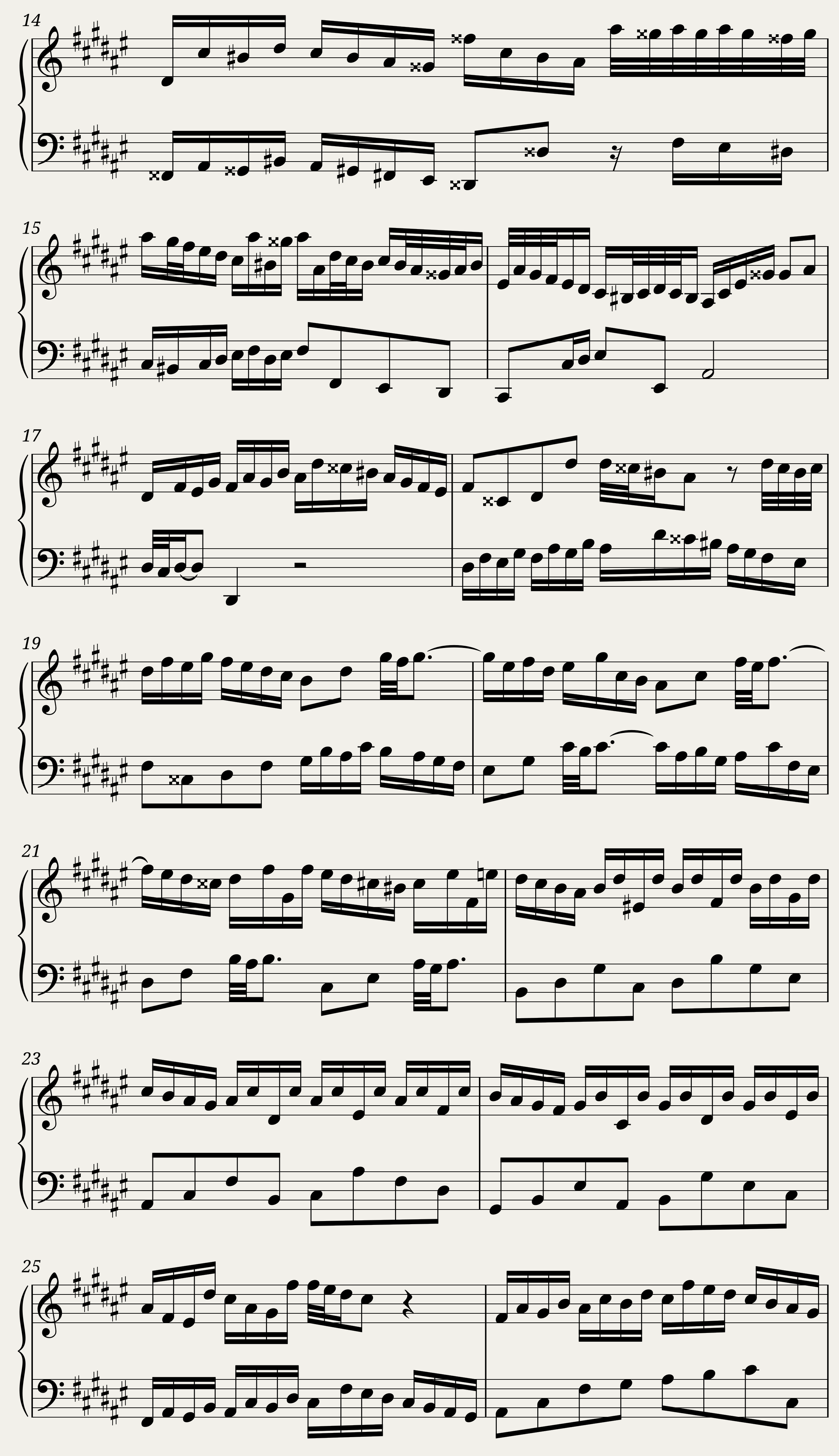 BWV 877 The Well-Tempered Clavier Part II Praeludium VIII — 2/5
