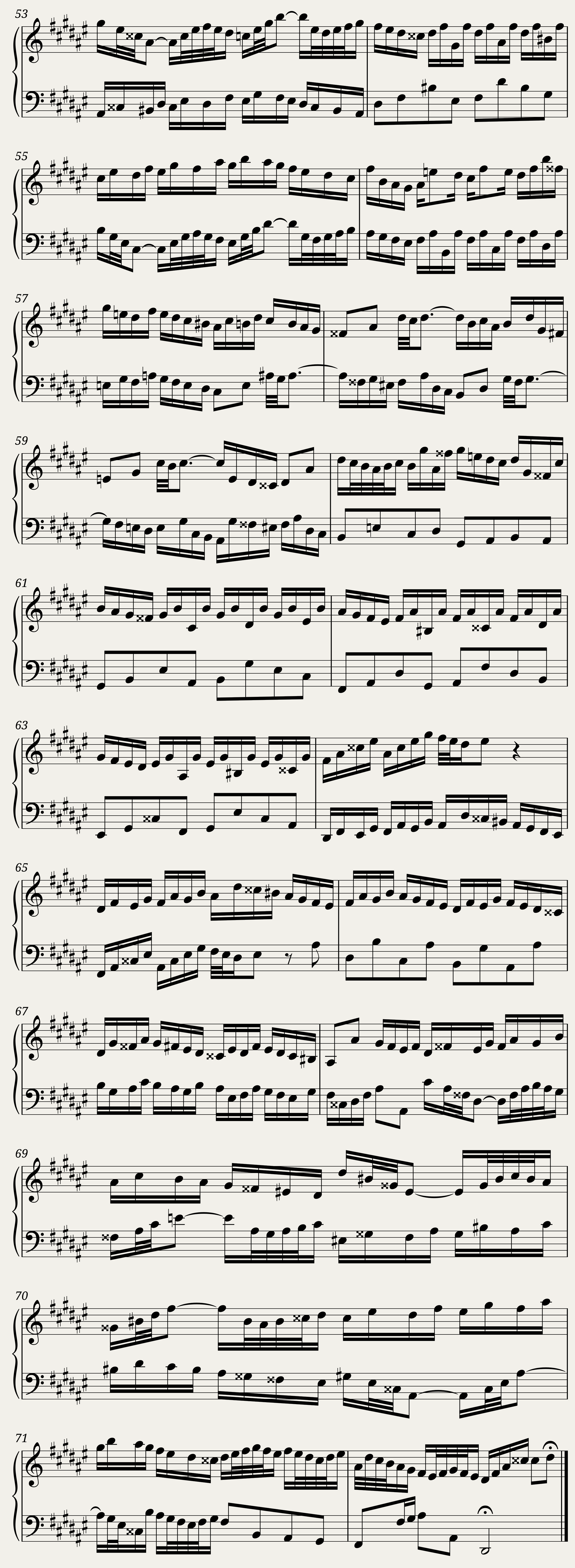 BWV 877 The Well-Tempered Clavier Part II Praeludium VIII — 5/5