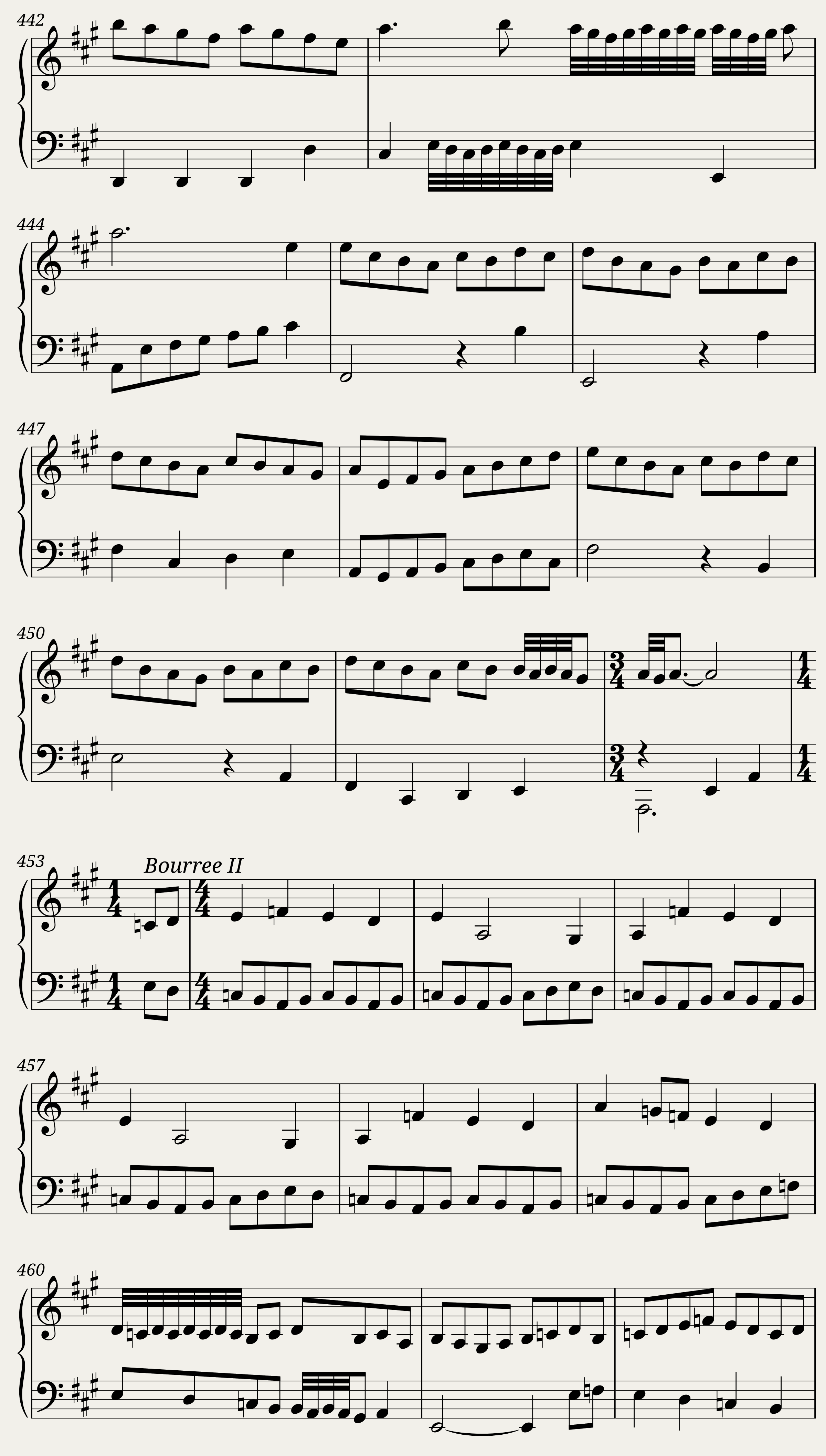 BWV 806: English Suite I (A = 415 Hz) — 33/43