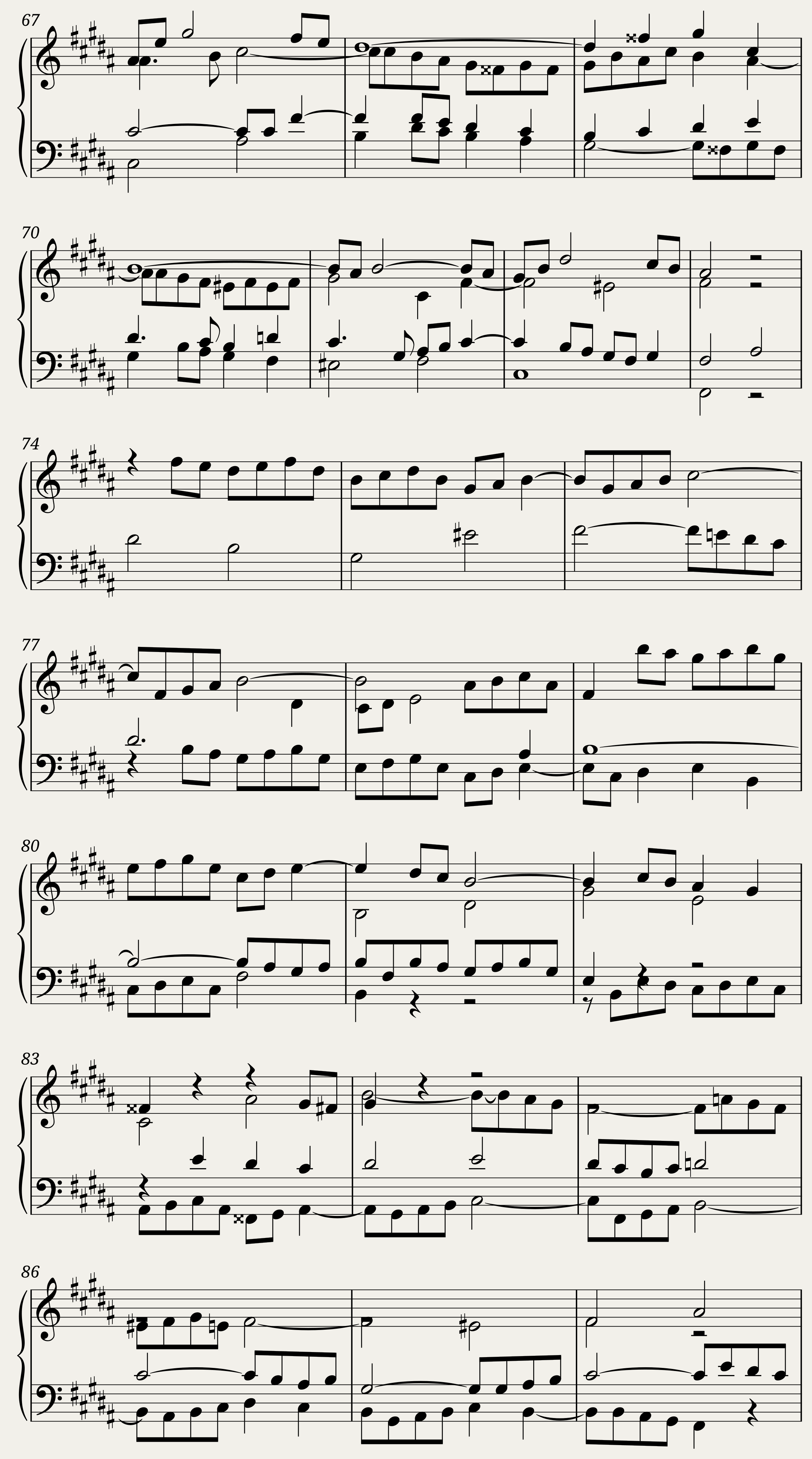 BWV 892: The Well-tempered Clavier Book II - XXIII (A = 415 Hz) - Harpsichord sound — 5/8