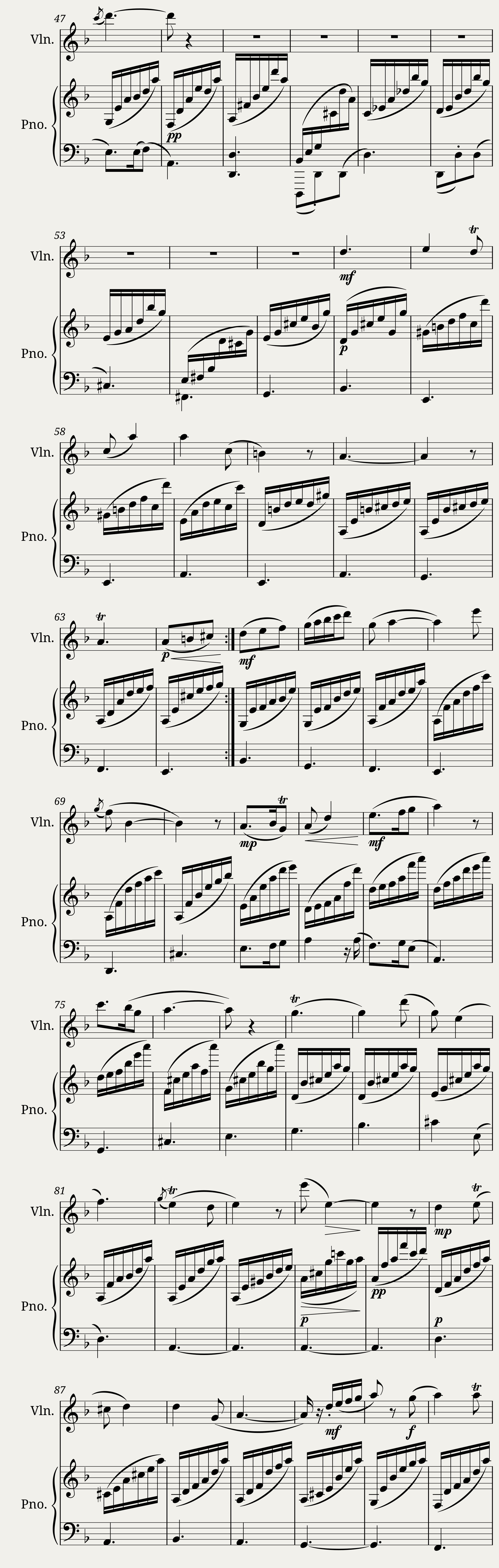 Violin and piano sonata n2 in F major - 2nd mv by Dominique Picard — 2/4