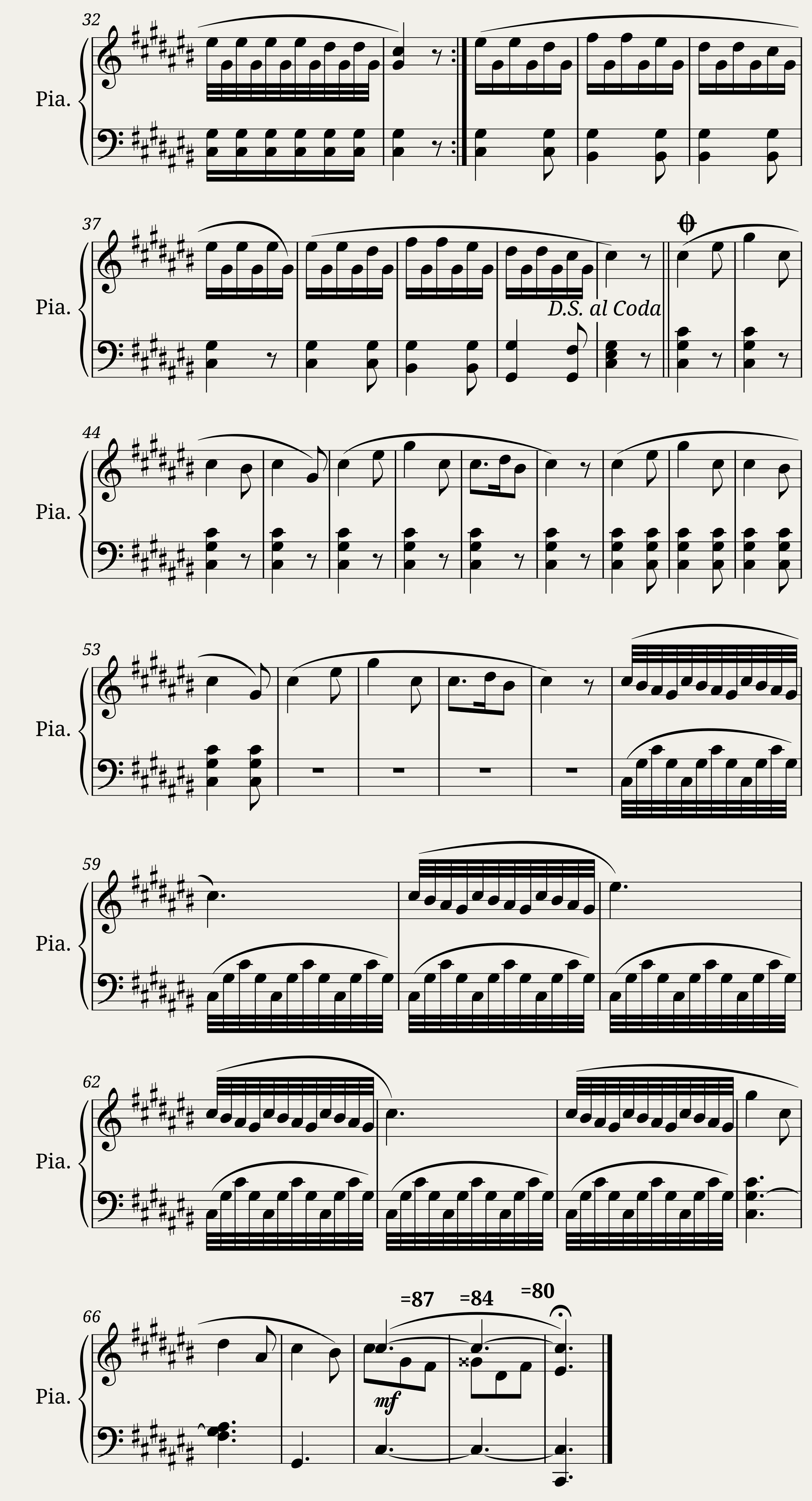 Harpsichord or piano piece in C-sharp major — 2/2
