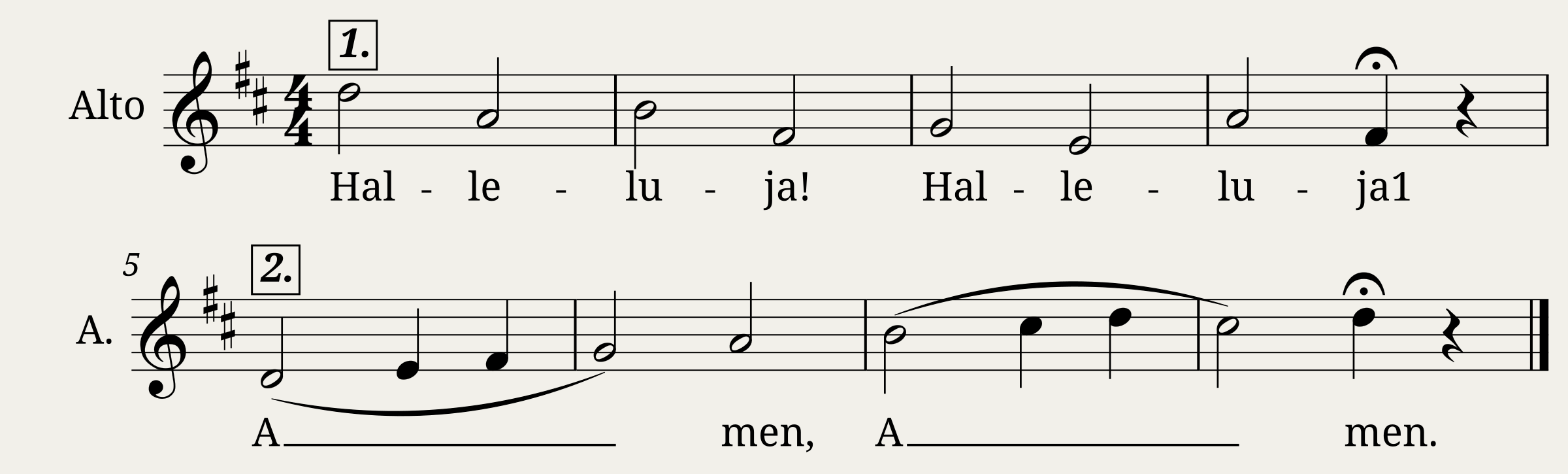 5. Halleluja (Canon a 2)