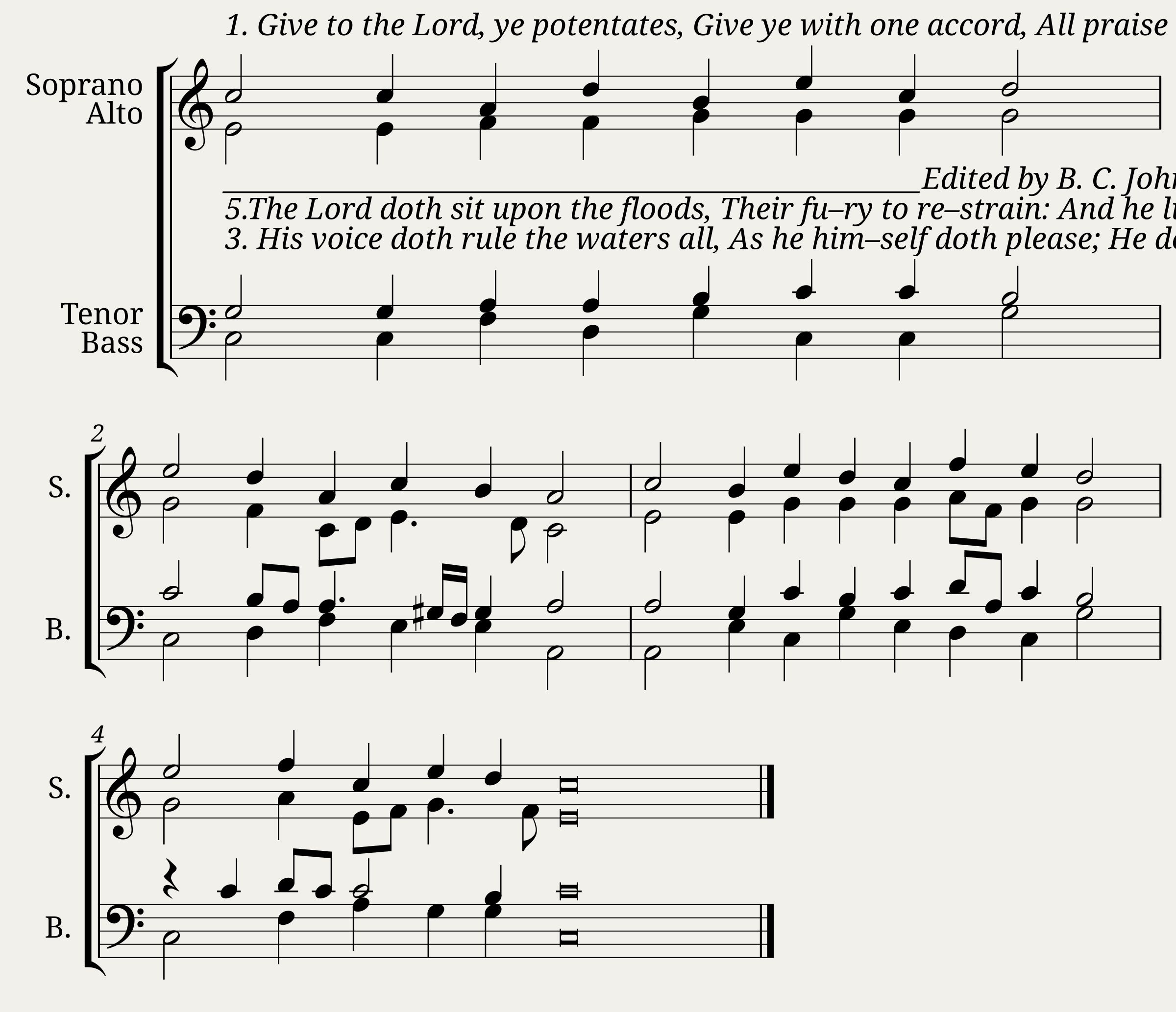 Give to the Lord ye potentates - Thomas Ravenscroft