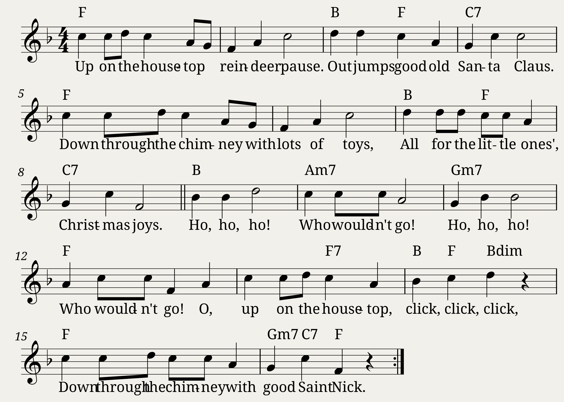 Traditional music - Up On The Housetop [Fw]