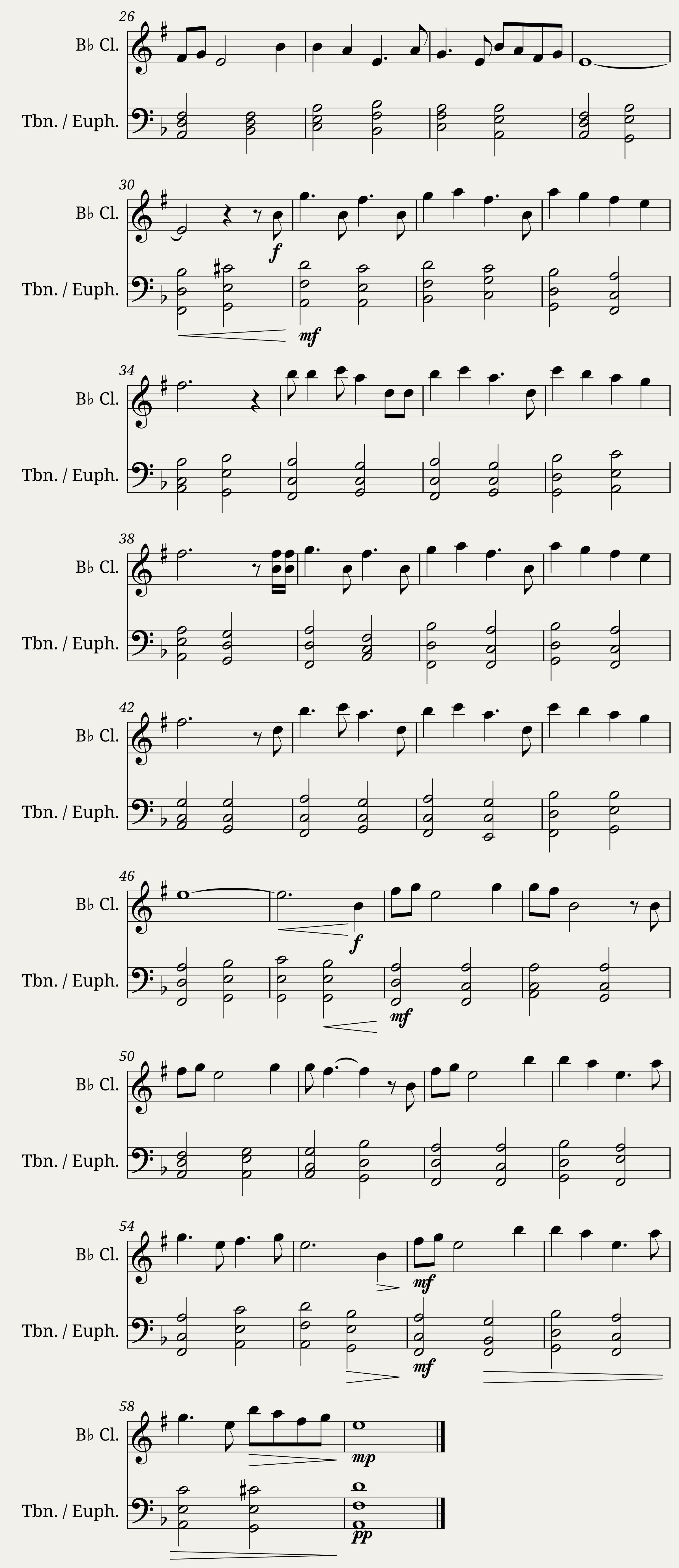 The Rains of Castamere Solo Clarinet with Accompaniment — 2/2
