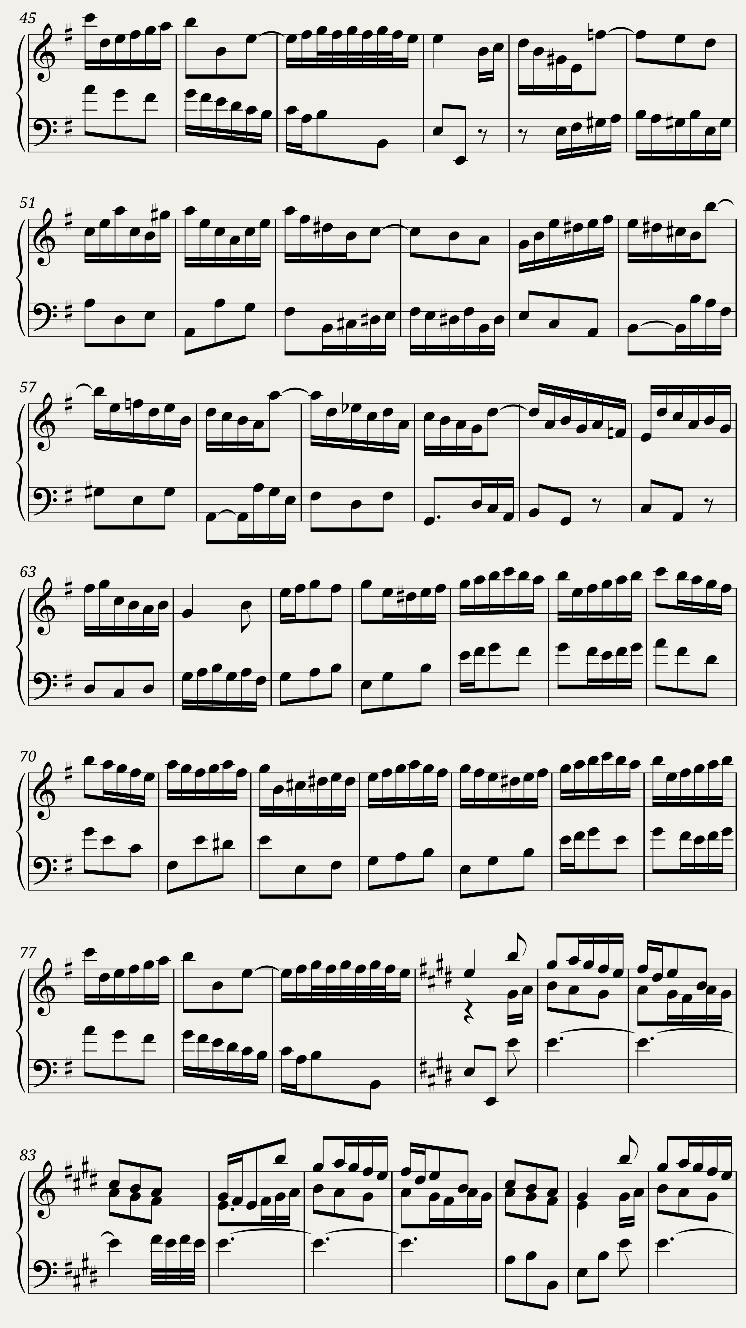 BWV 810 English Suite V Passepied I & II — 2/4