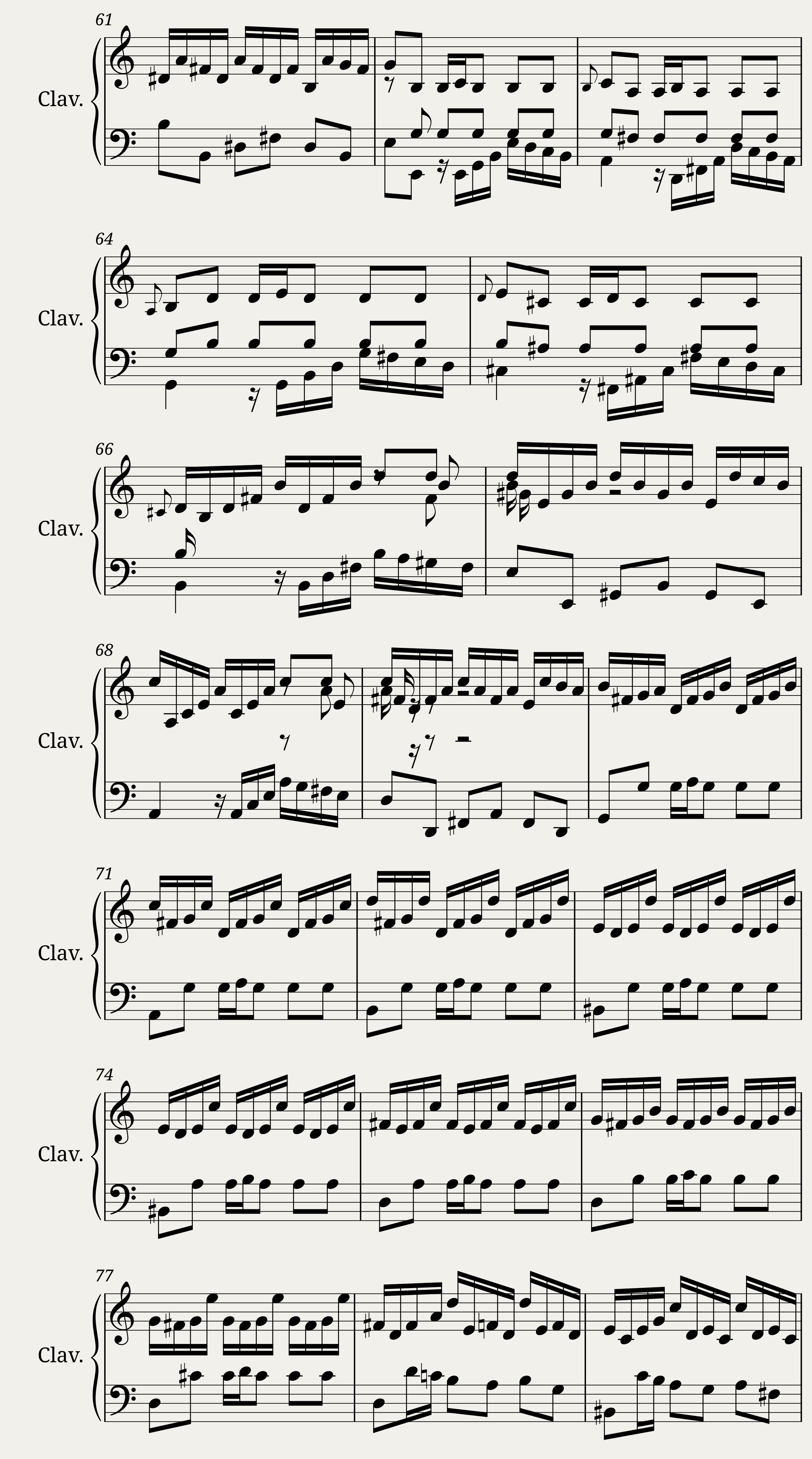 J.S. Bach: English Suite No.2 In A Minor BWV 807 - 1. Prelude — 4/8