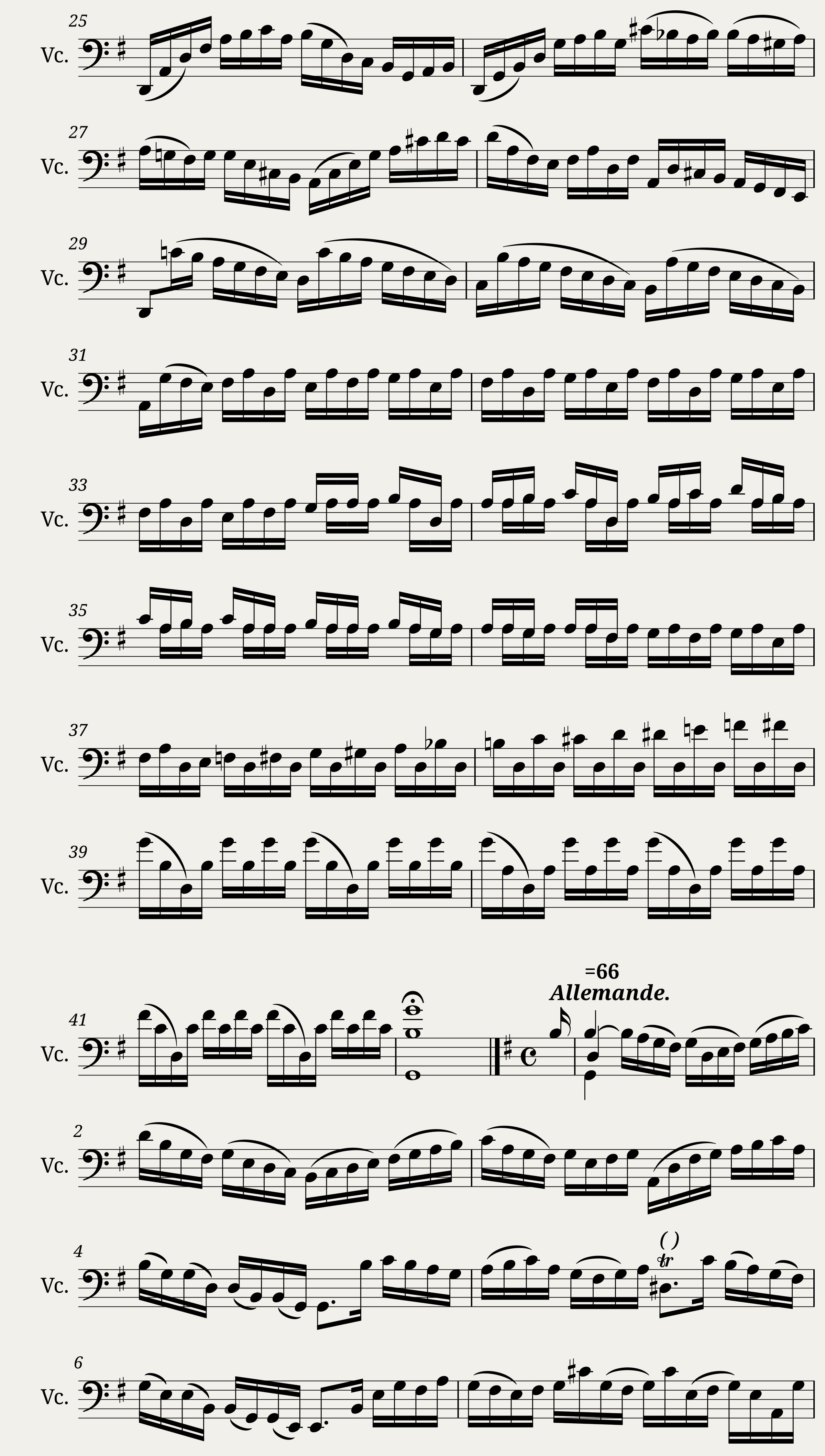 J.S. Bach - Suite no. 1 for Cello Solo BWV 1007 — 2/6