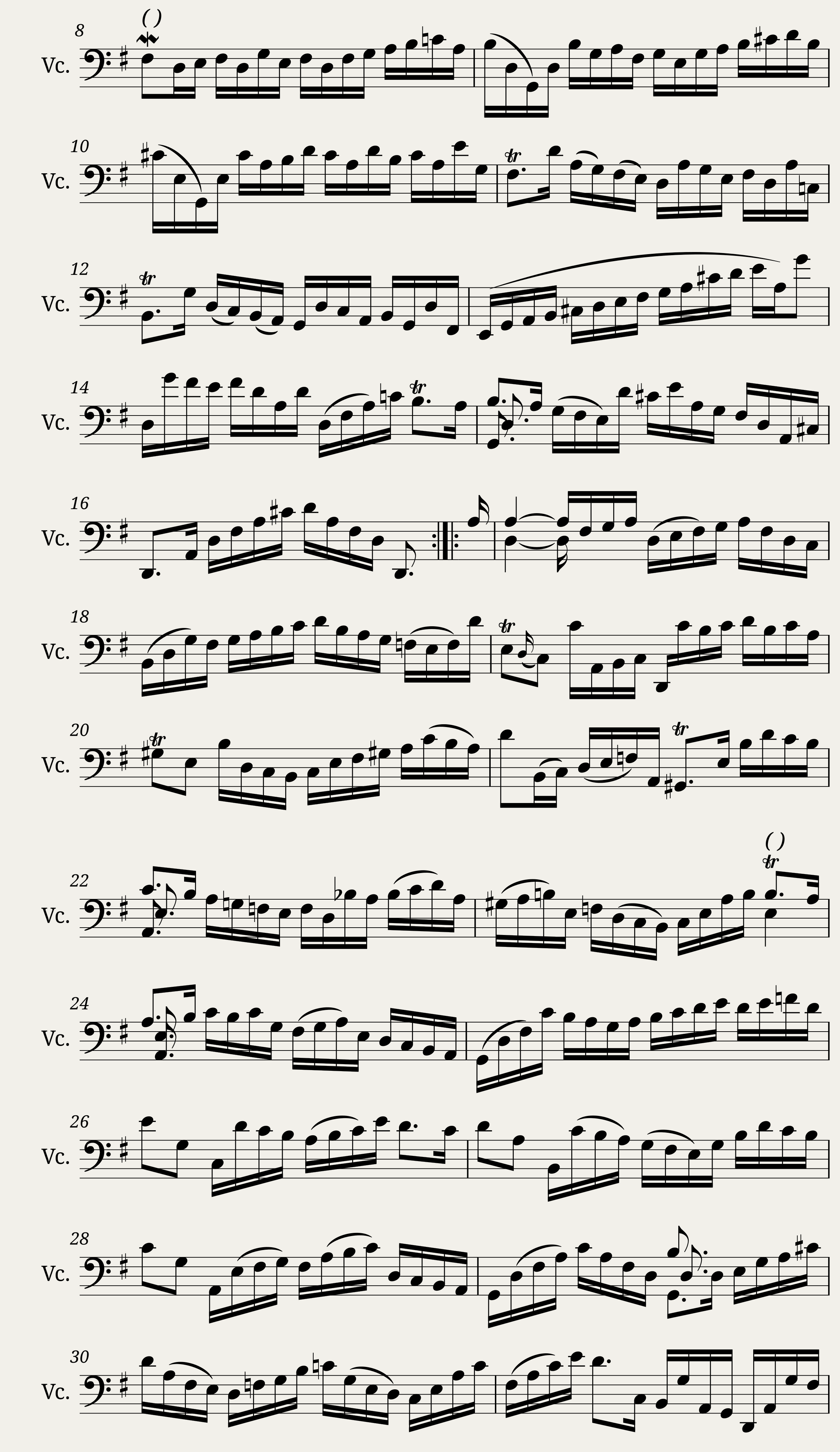J.S. Bach - Suite no. 1 for Cello Solo BWV 1007 — 3/6