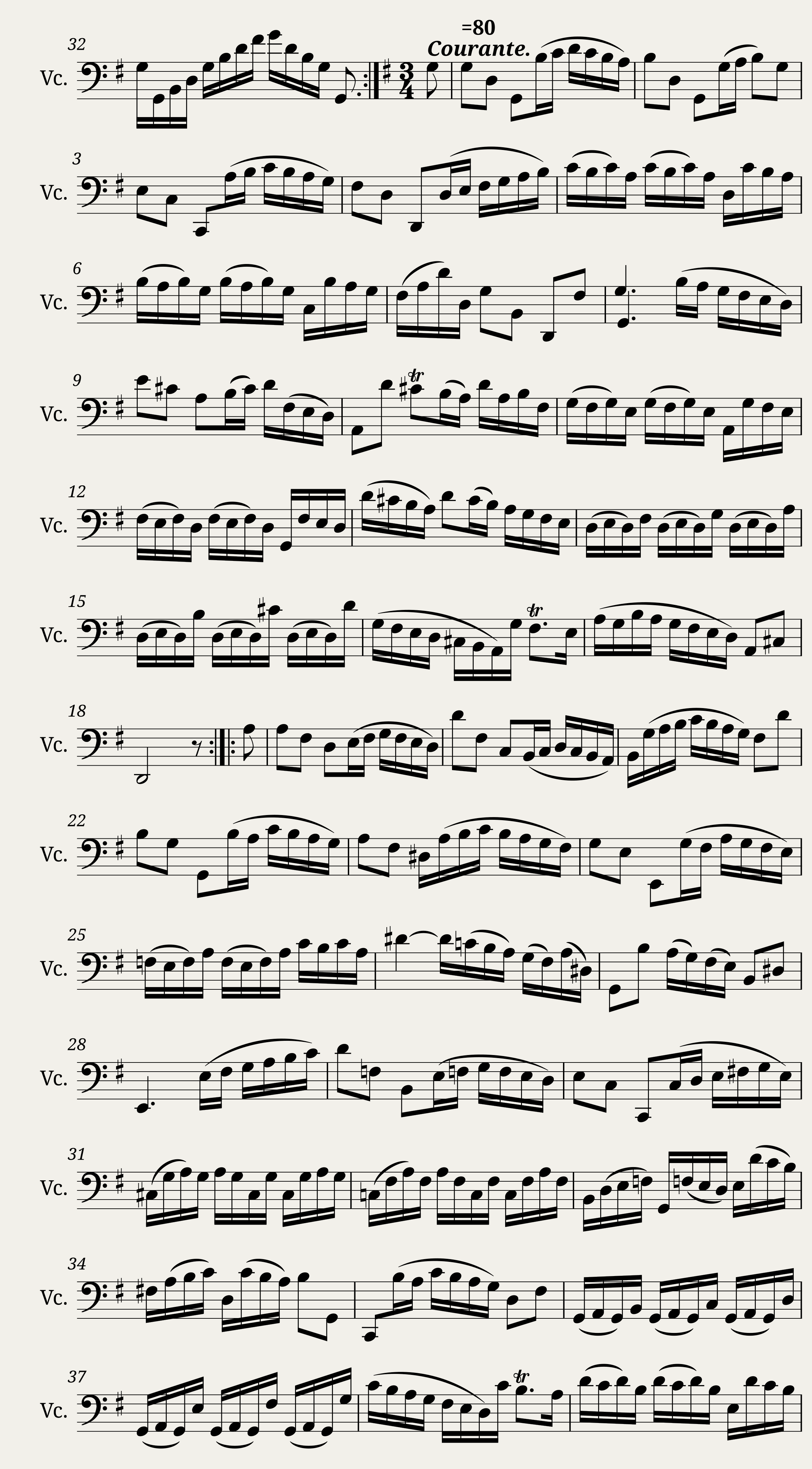 J.S. Bach - Suite no. 1 for Cello Solo BWV 1007 — 4/6