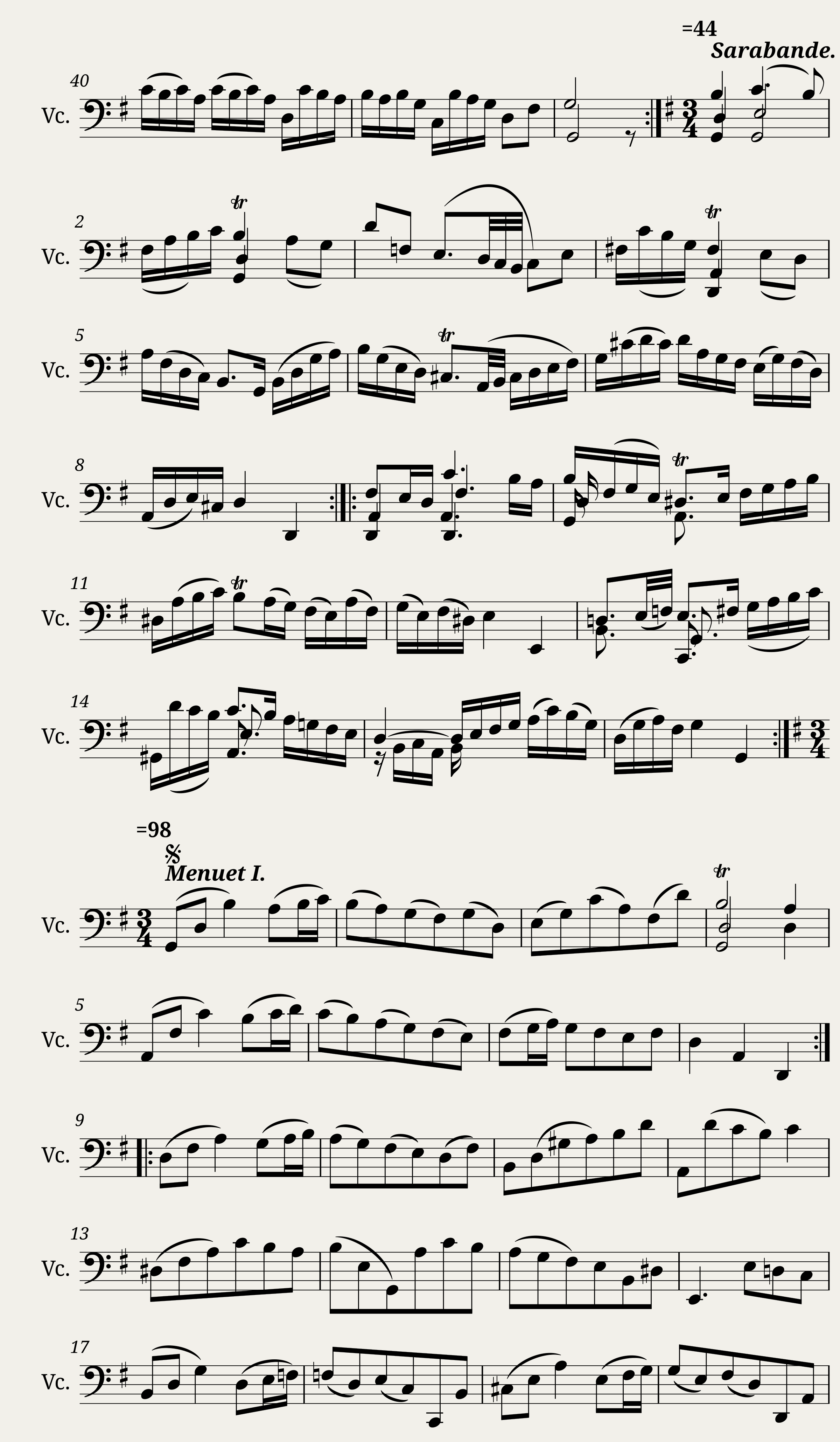 J.S. Bach - Suite no. 1 for Cello Solo BWV 1007 — 5/6