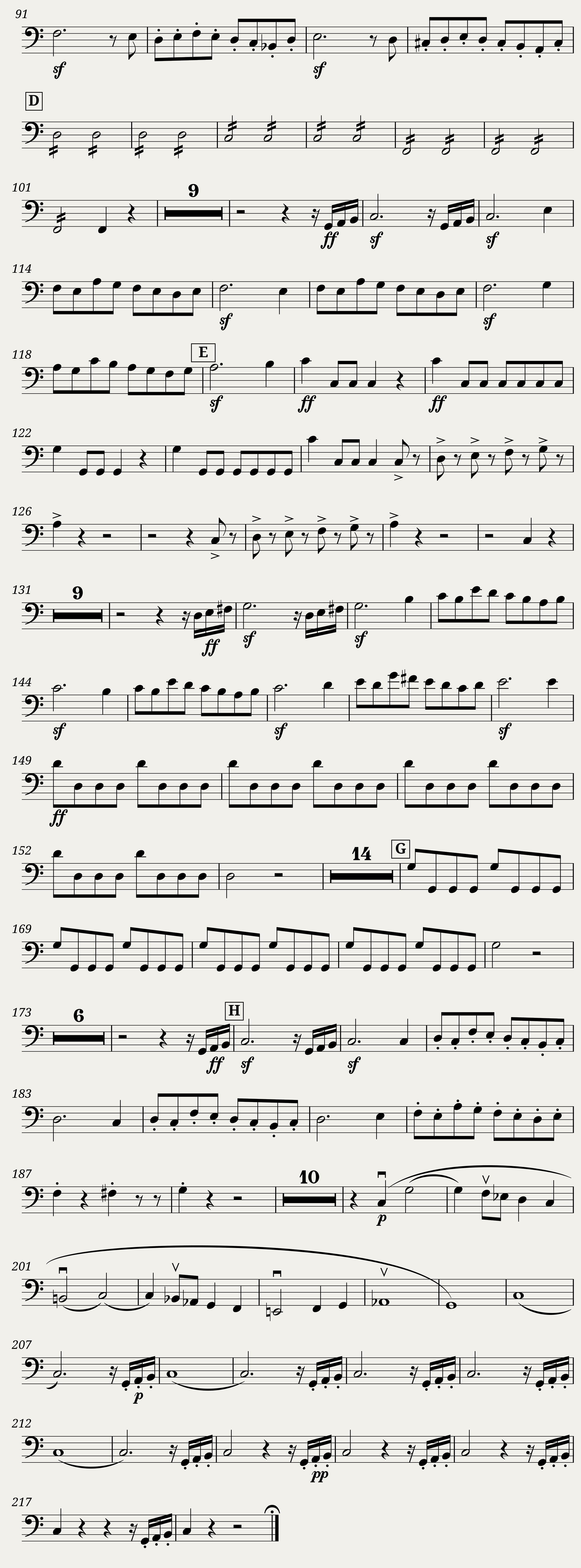 Gluck - Iphigenia in Aulis Overture - Contrabass — 2/2