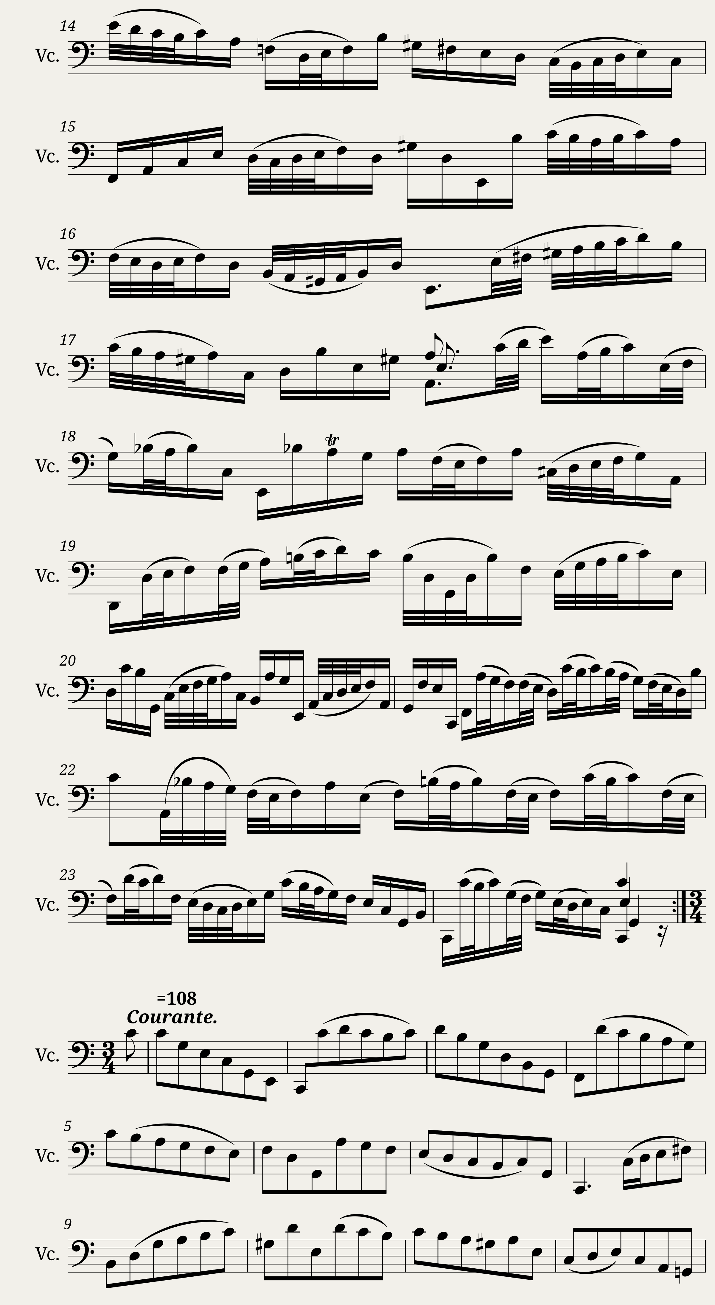 J.S. Bach - Suite no. 3 for Cello Solo BWV 1009 — 4/8